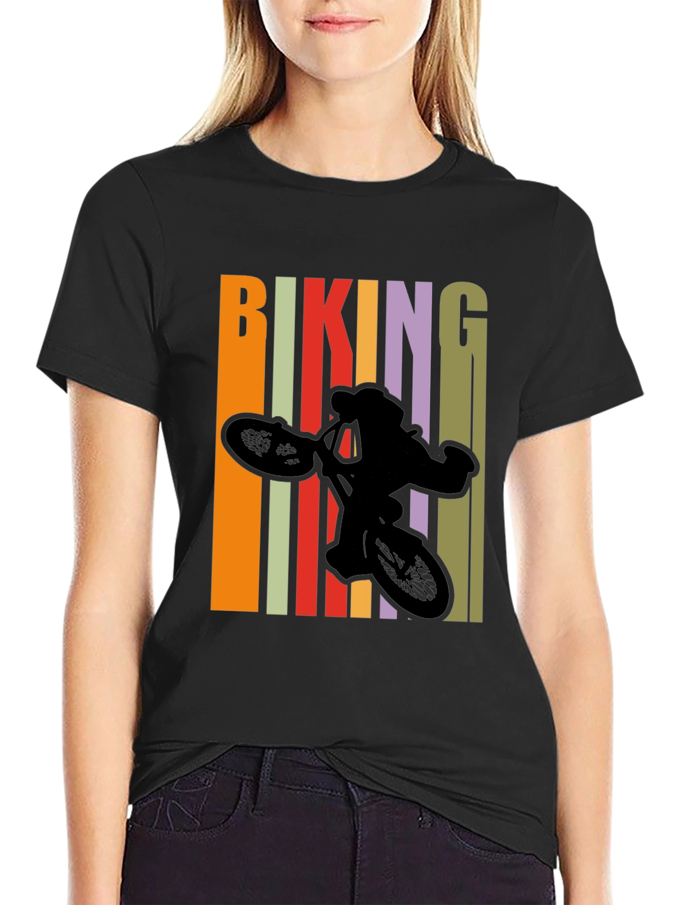 Biking T-Shirt - Retro Style Design