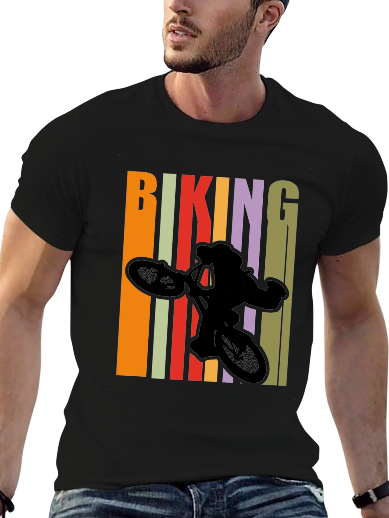 Biking T-Shirt - Retro Style Design
