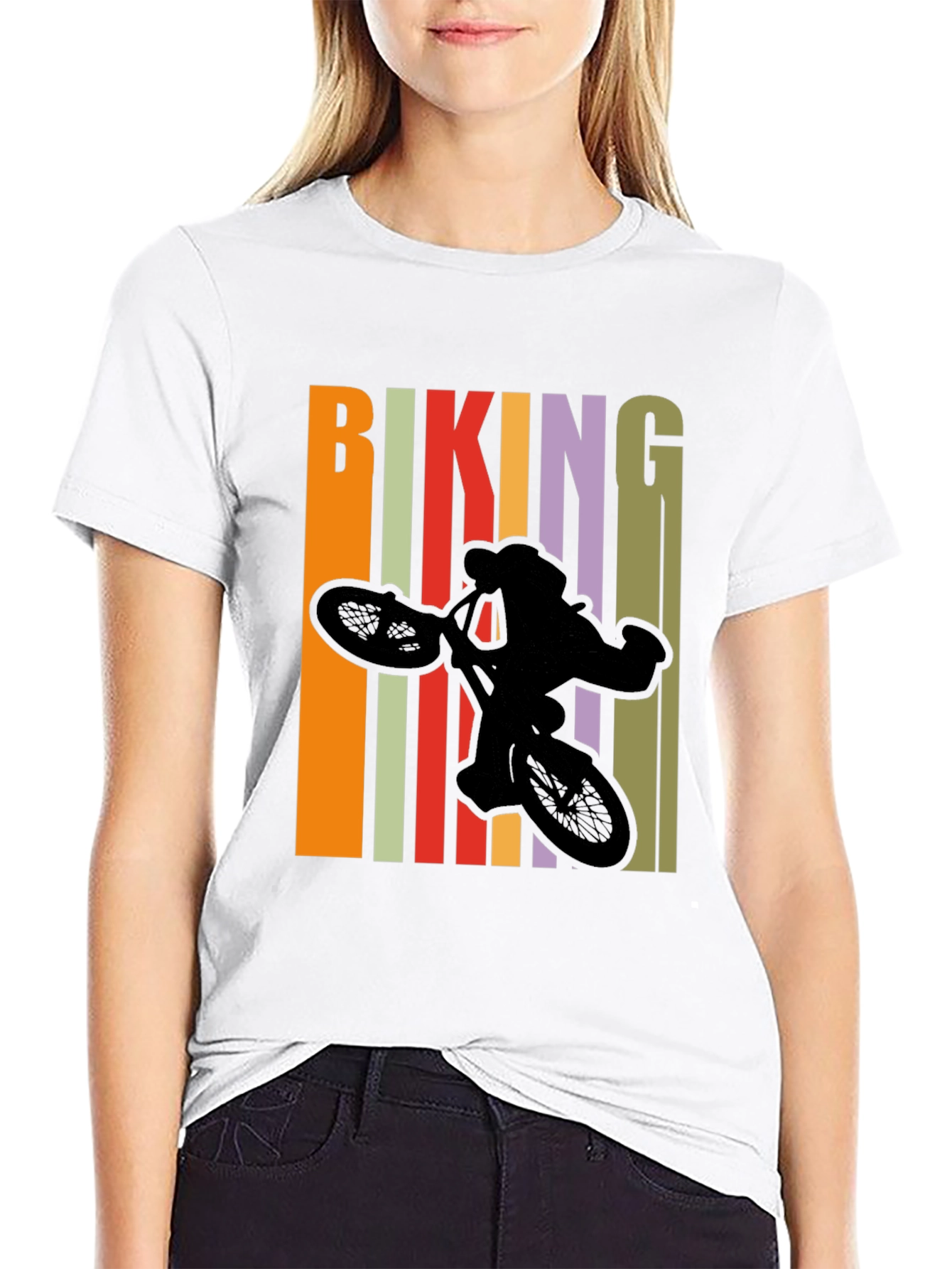 Biking T-Shirt - Retro Style Design
