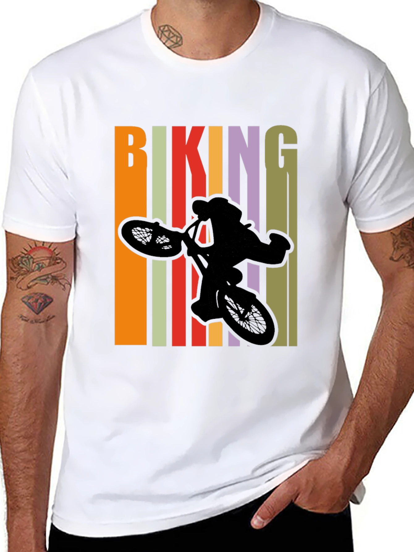 Biking T-Shirt - Retro Style Design