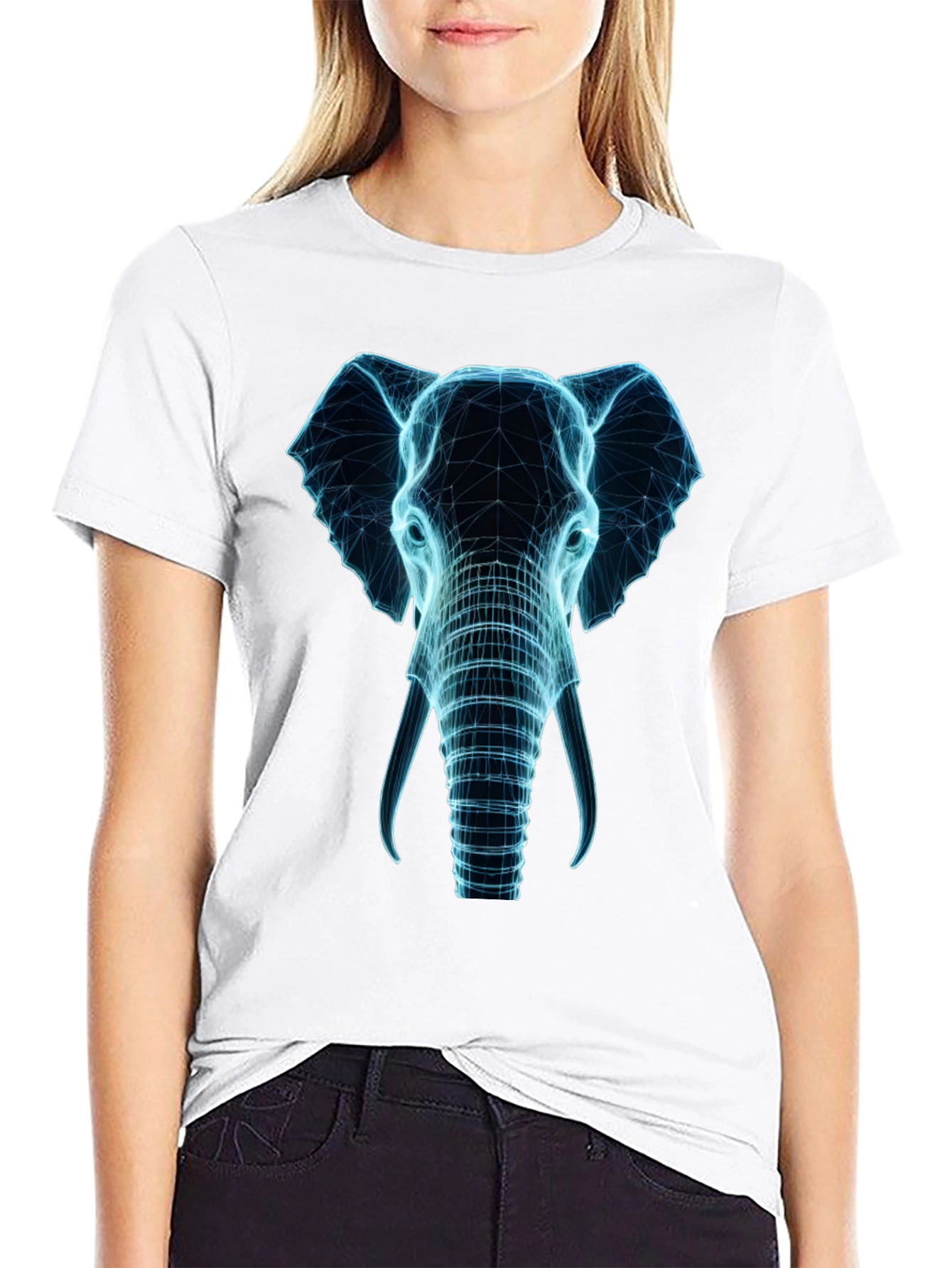 Electric Elephant Graphic Tee - Black