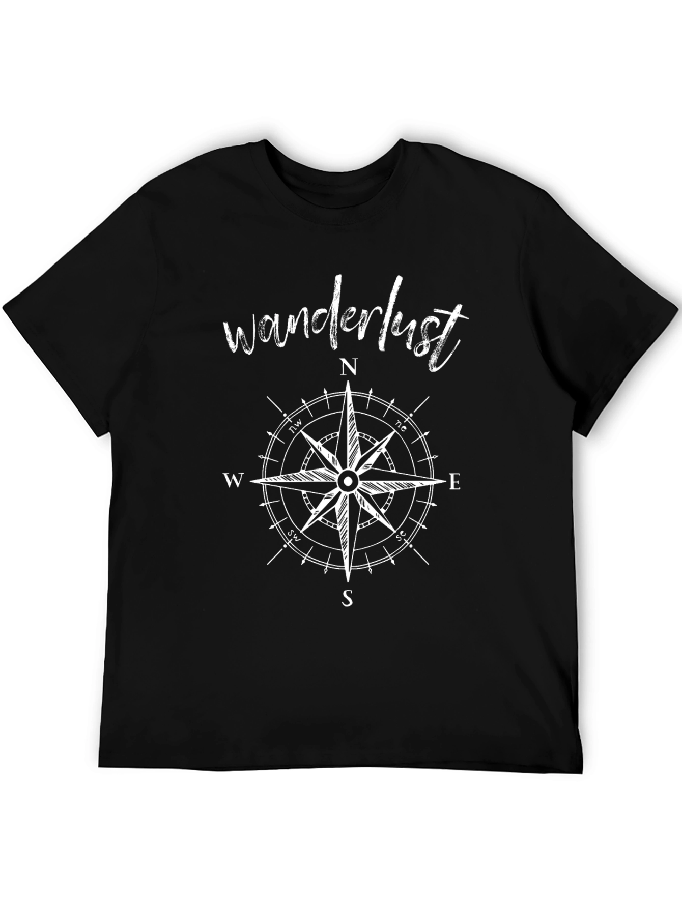 Wanderlust Compass Graphic Tee - Black