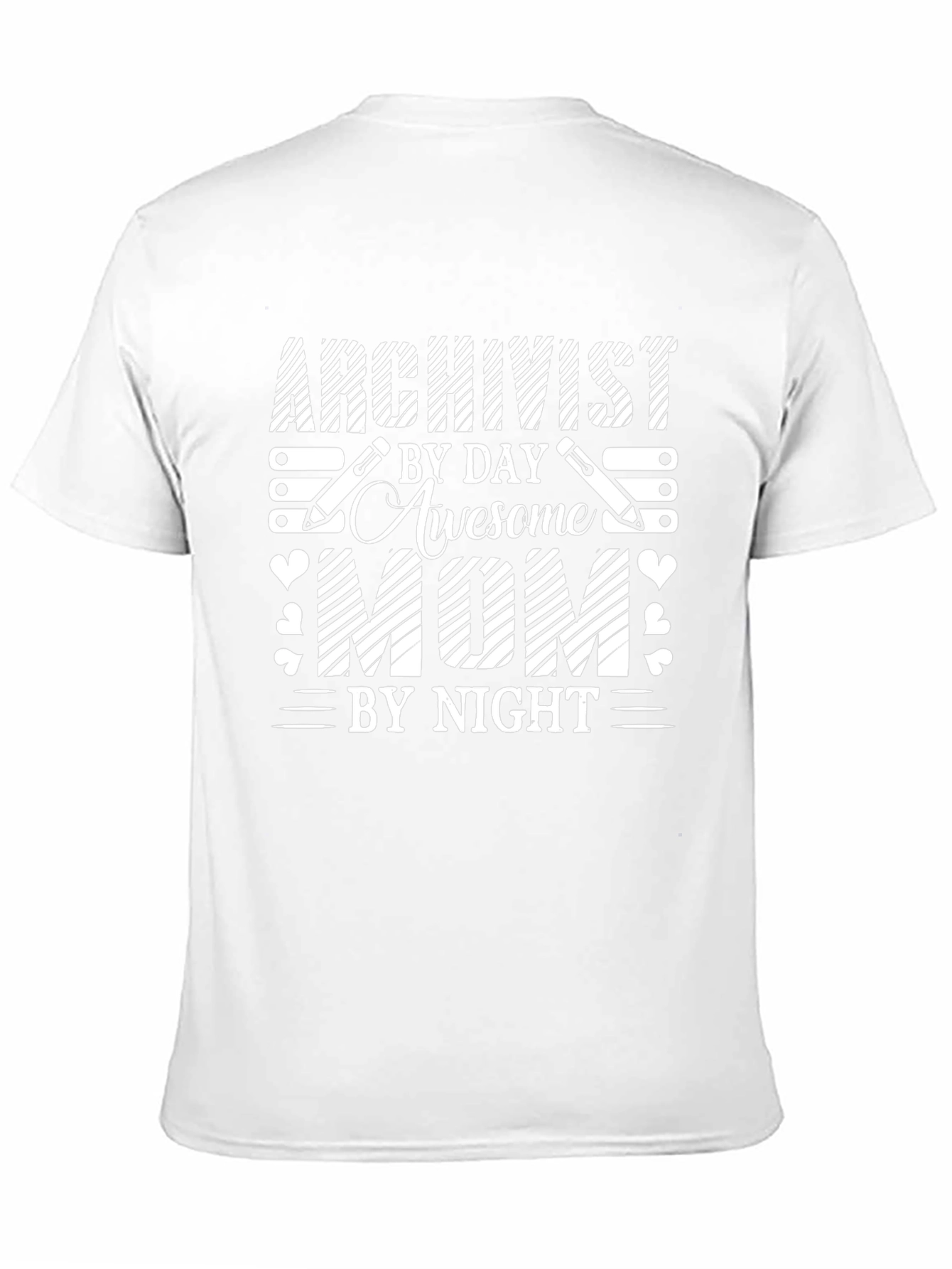 Archivist By Day Awesome Mom By Night Black T-Shirt
