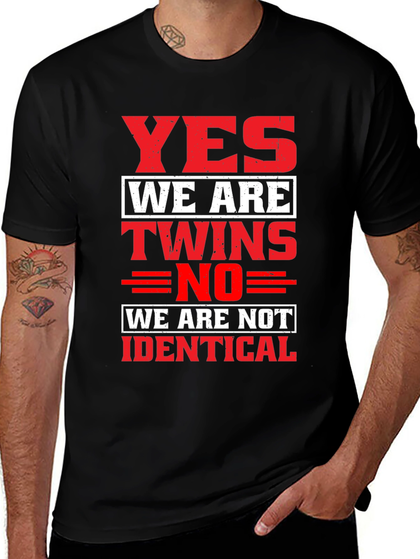 Yes We Are Twins Novelty T-Shirt