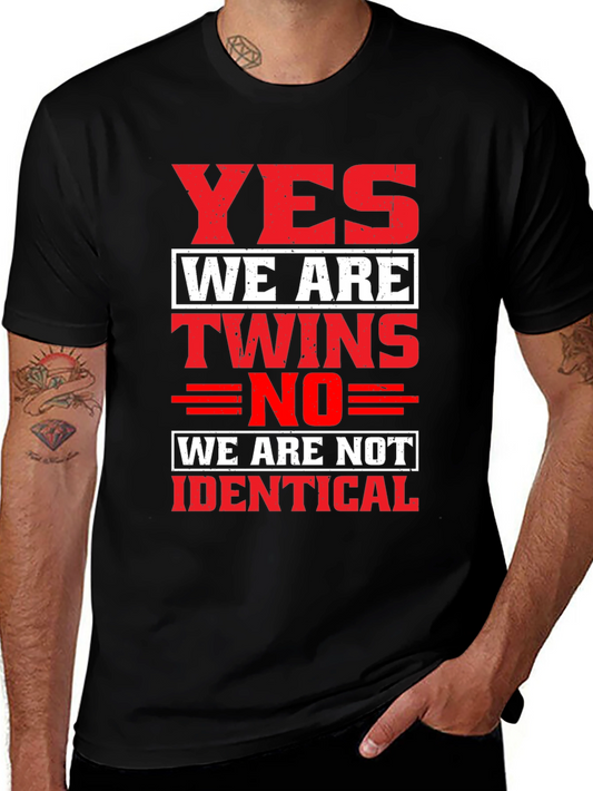 Yes We Are Twins Novelty T-Shirt