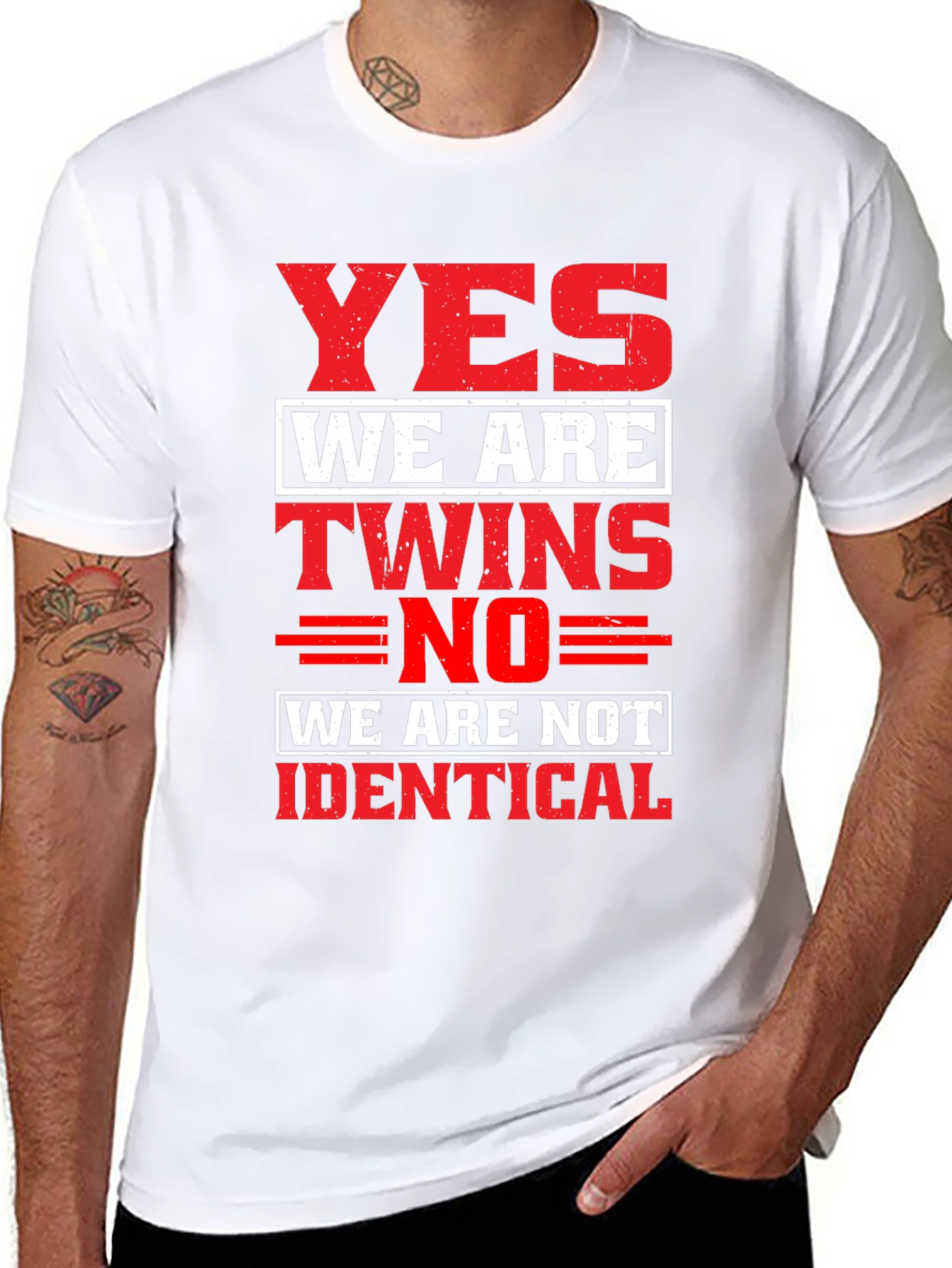 Yes We Are Twins Novelty T-Shirt