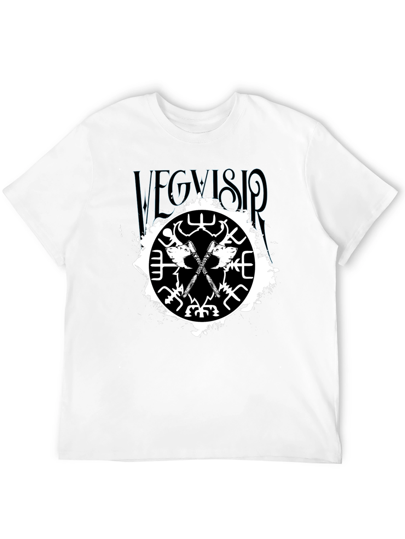 Vegvisir Viking Axe Black T-Shirt
