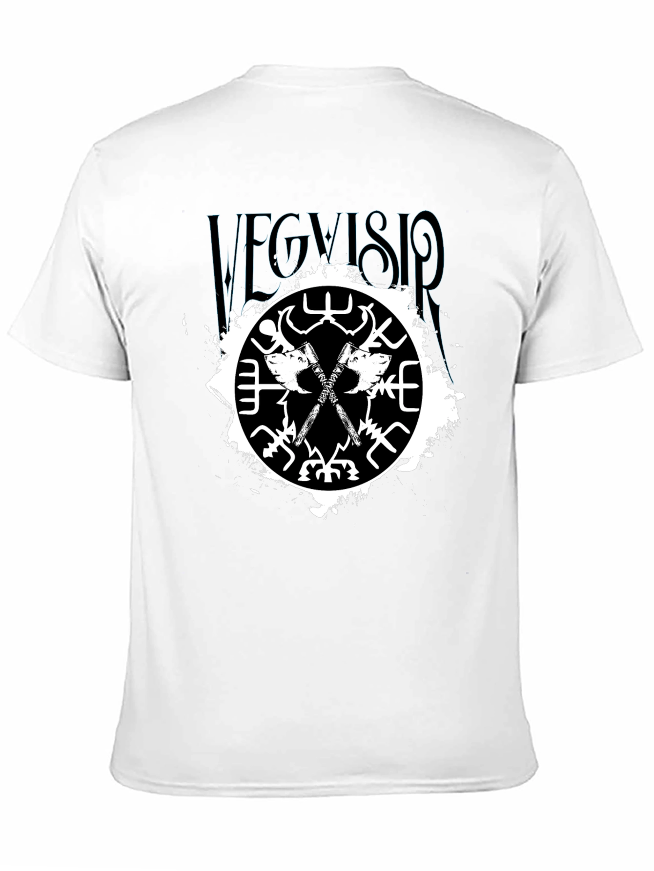 Vegvisir Viking Axe Black T-Shirt