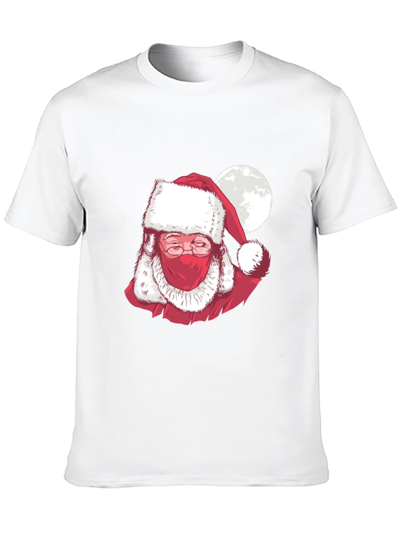 Masked Santa Claus Graphic T-Shirt - Holiday Cheer