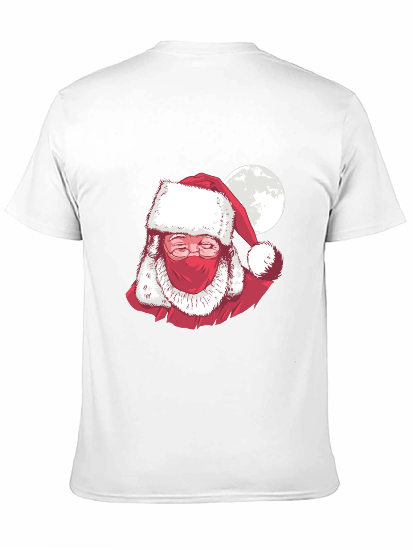 Masked Santa Claus Graphic T-Shirt - Holiday Cheer