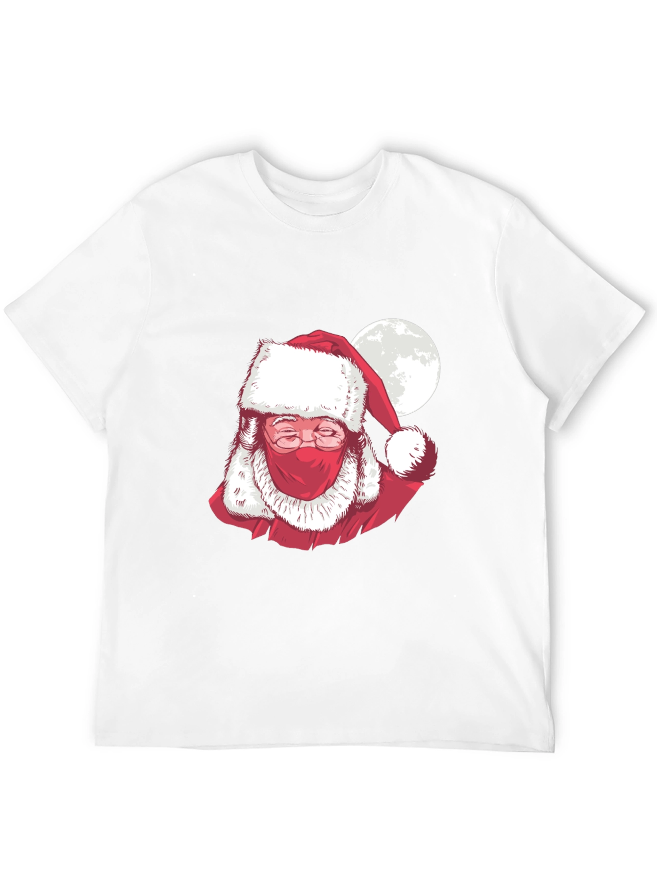 Masked Santa Claus Graphic T-Shirt - Holiday Cheer
