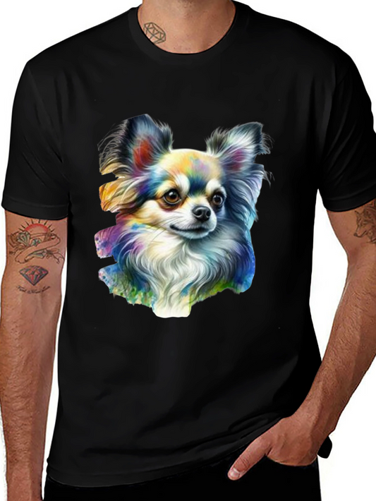 Chihuahua Dog Graphic Black T-Shirt