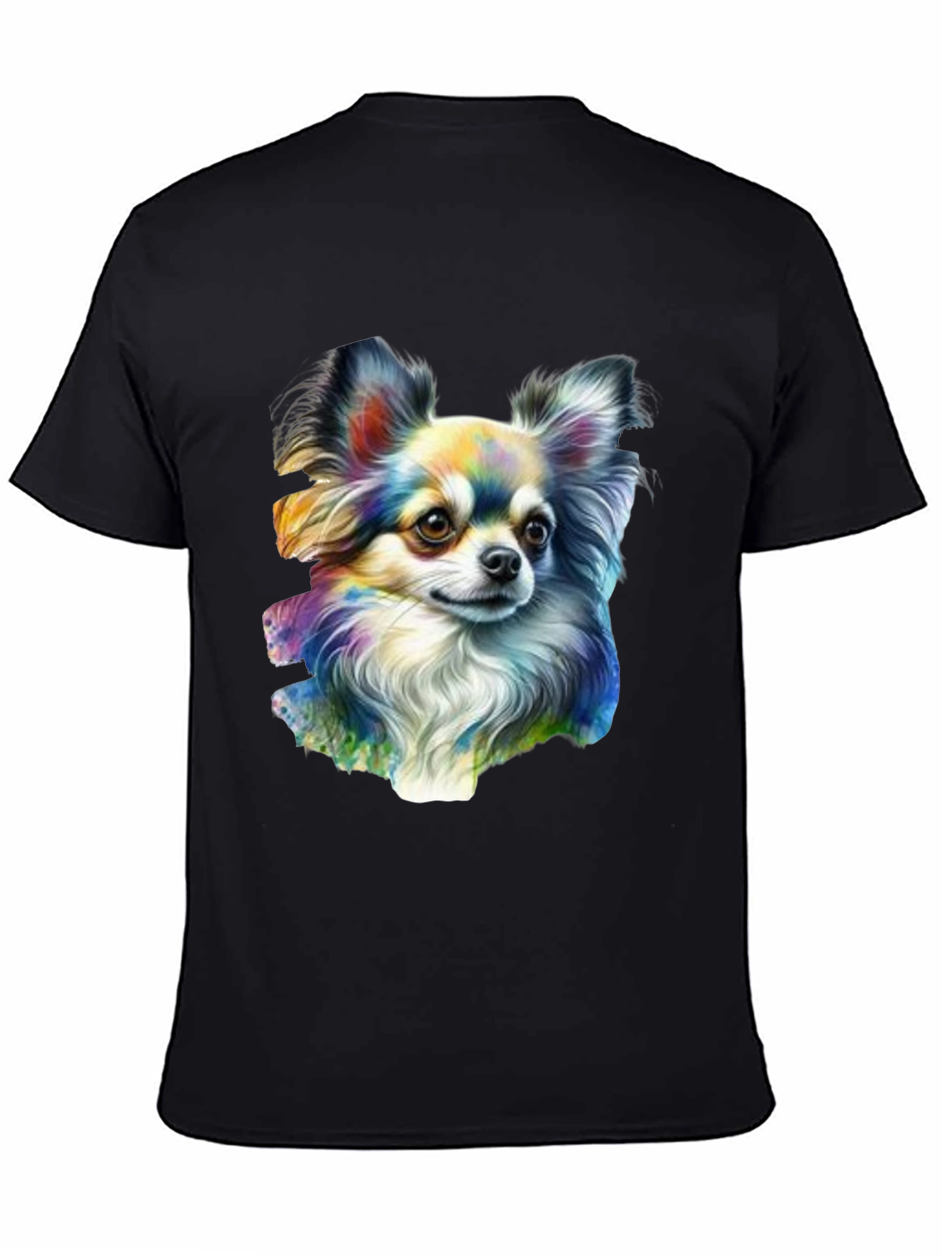 Chihuahua Dog Graphic Black T-Shirt