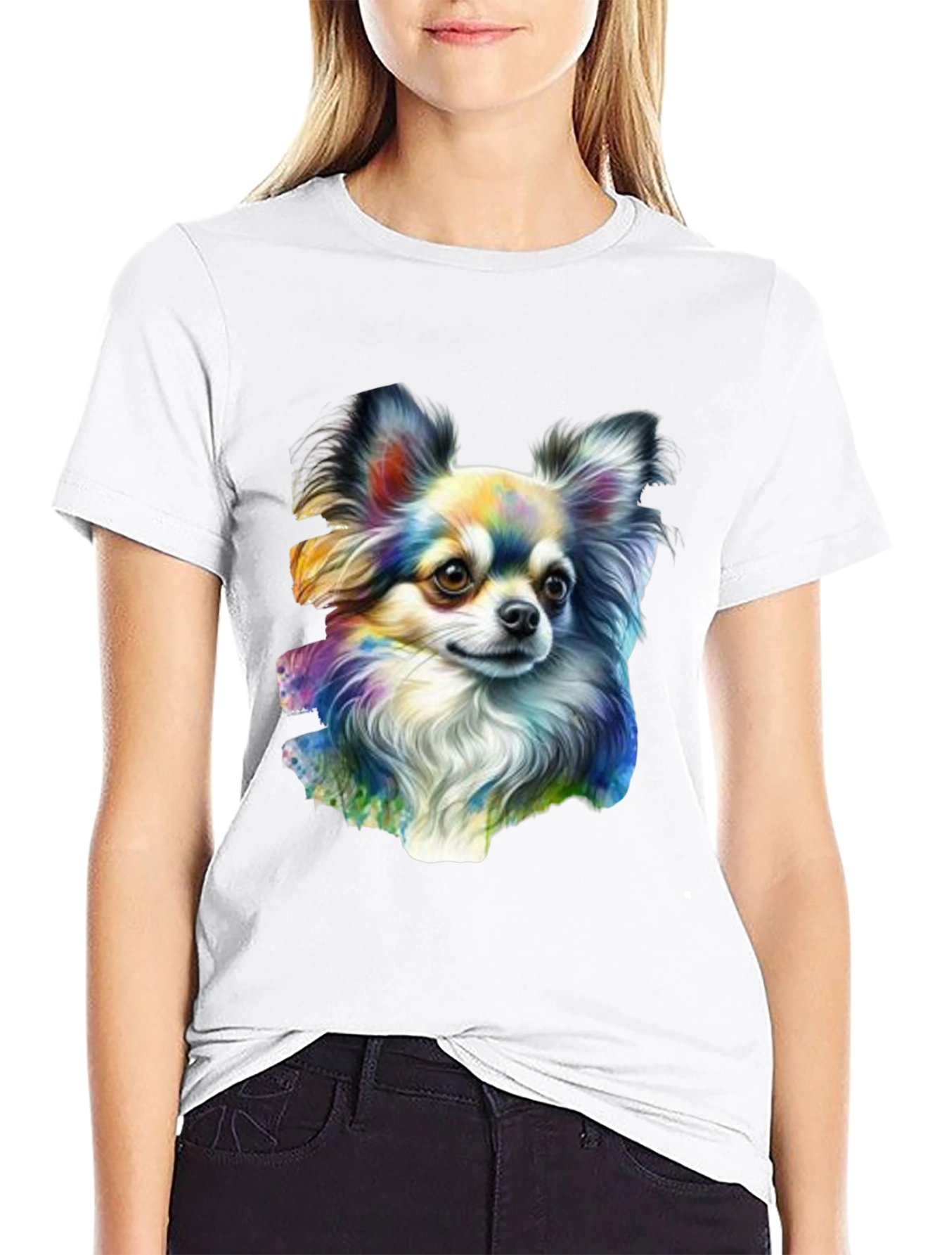Chihuahua Dog Graphic Black T-Shirt