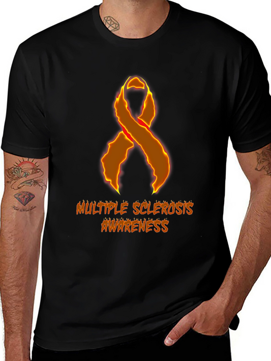 MS Awareness T-Shirt - Orange Ribbon Graphic Tee