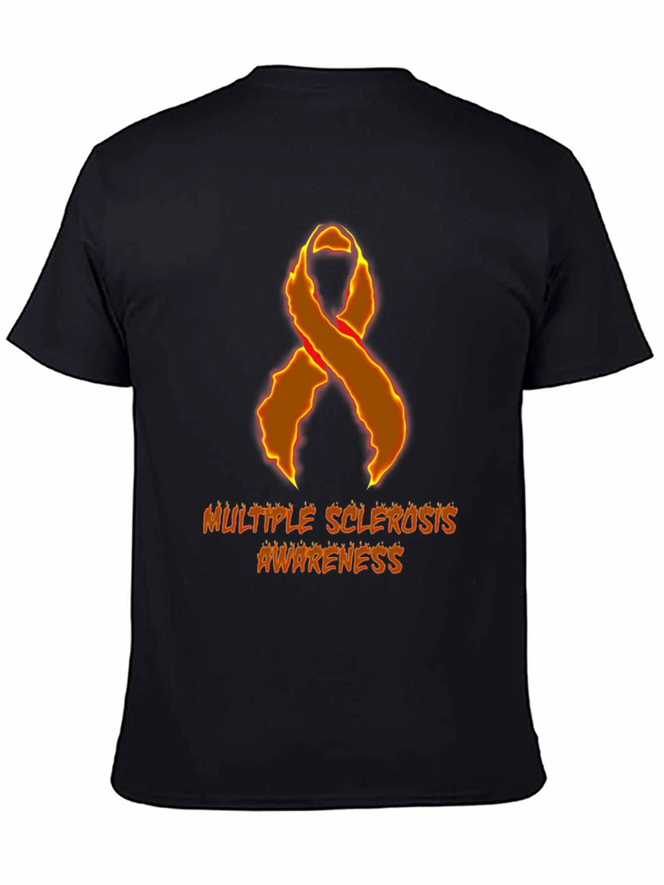 MS Awareness T-Shirt - Orange Ribbon Graphic Tee