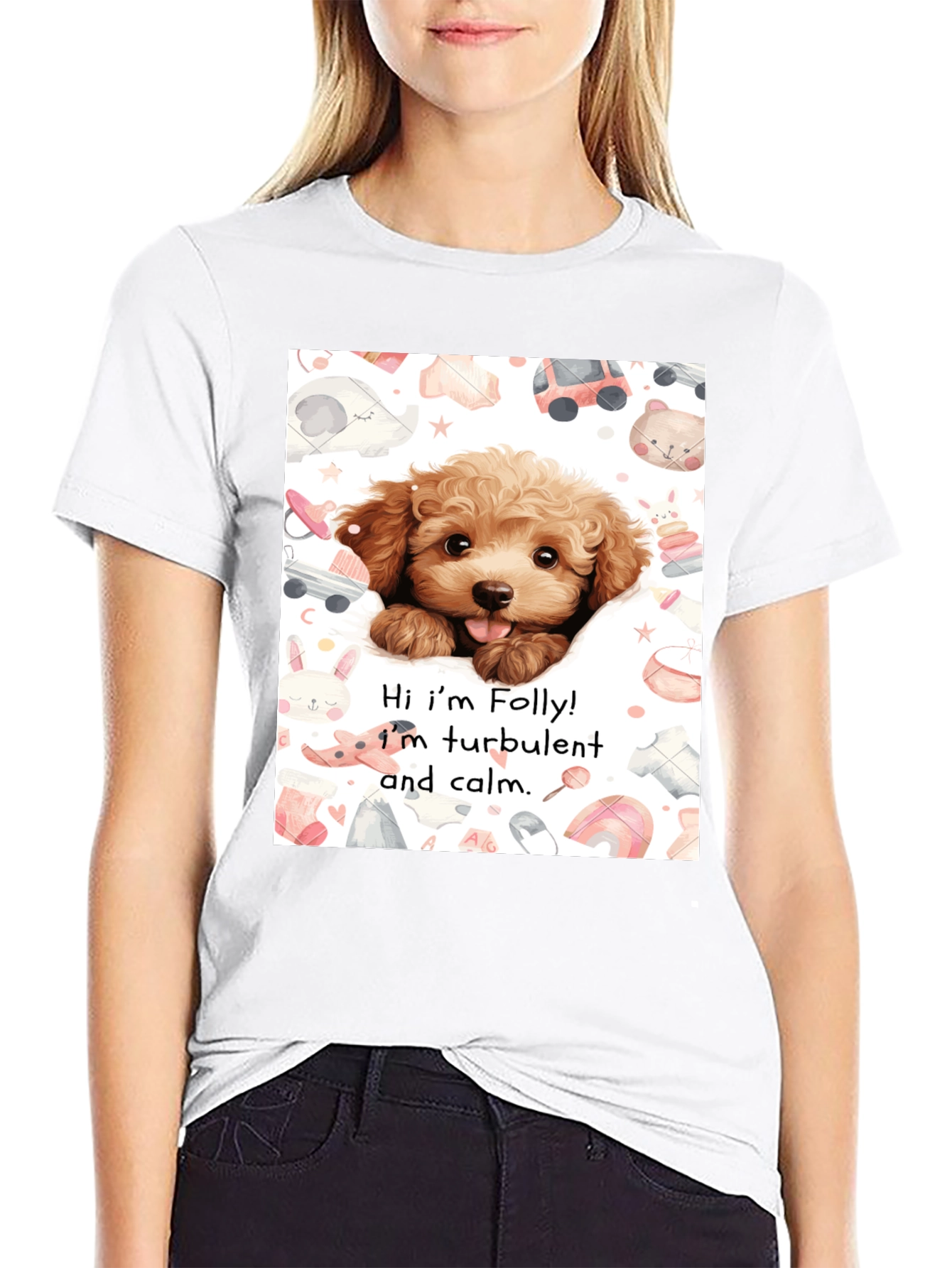 Folly Dog T-Shirt: Cute Puppy Design
