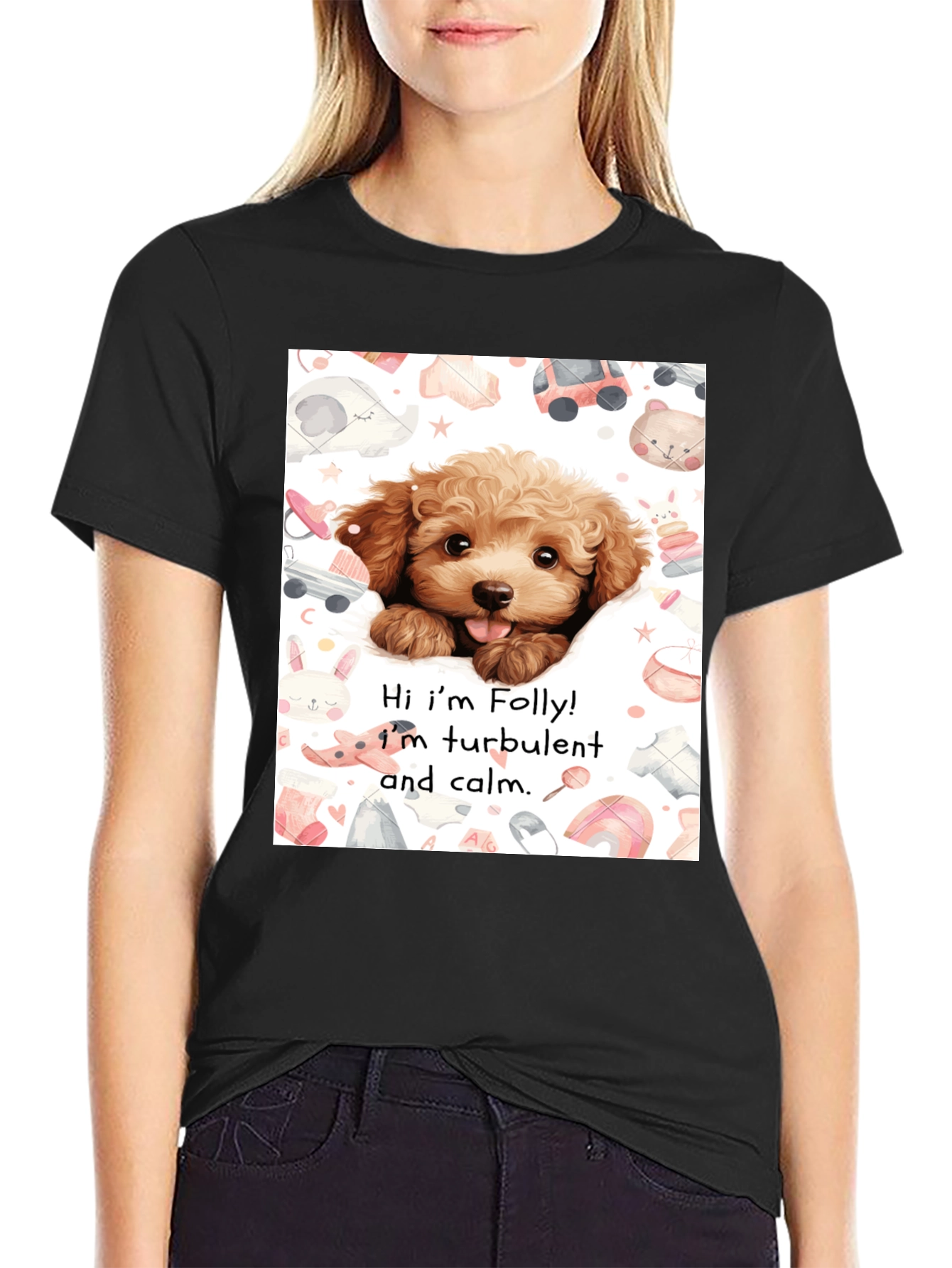 Folly Dog T-Shirt: Cute Puppy Design