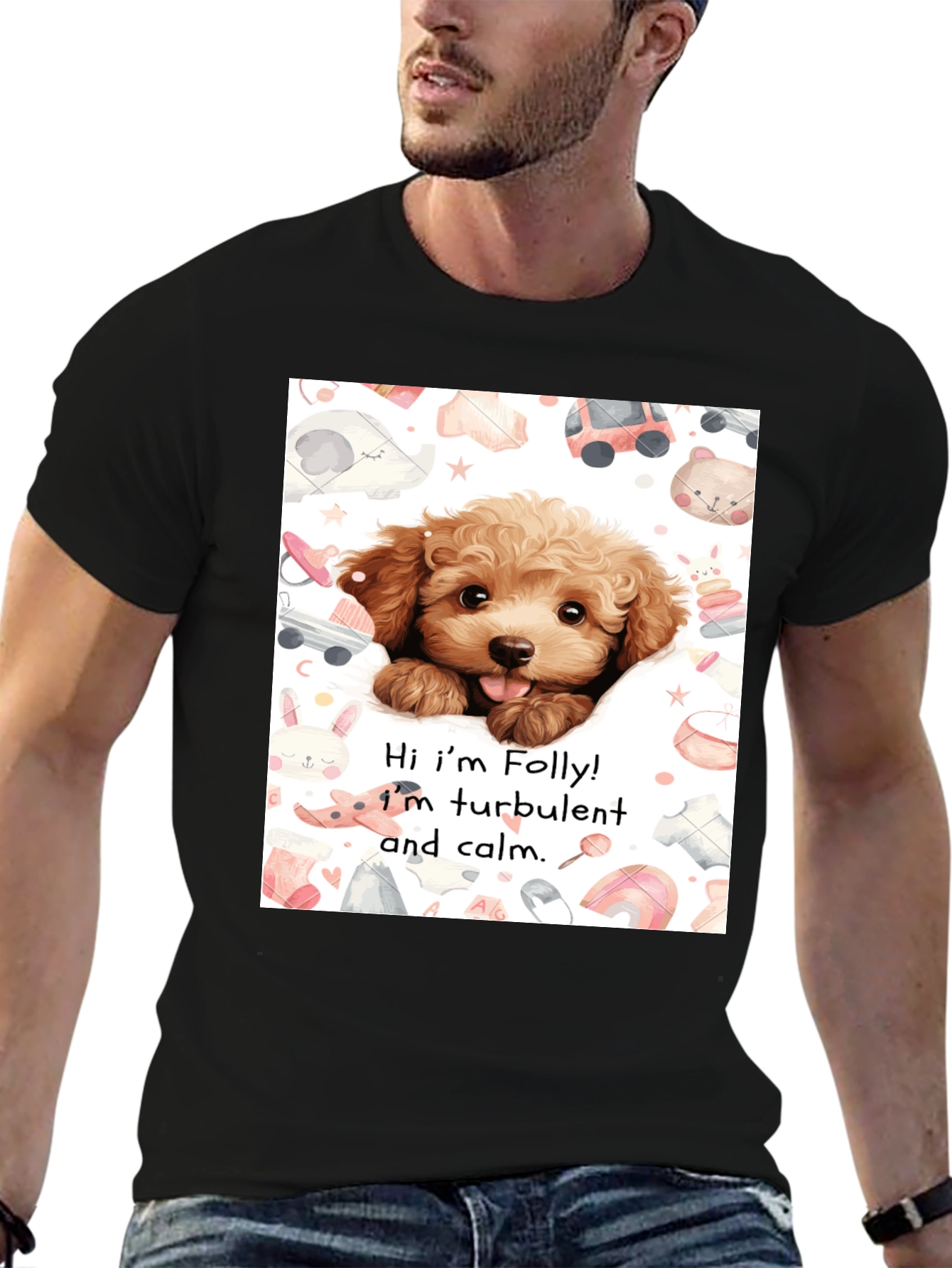 Folly Dog T-Shirt: Cute Puppy Design
