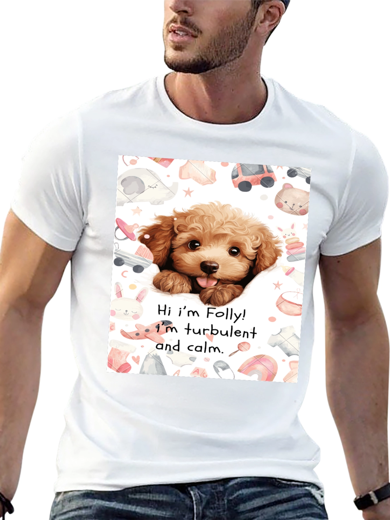 Folly Dog T-Shirt: Cute Puppy Design