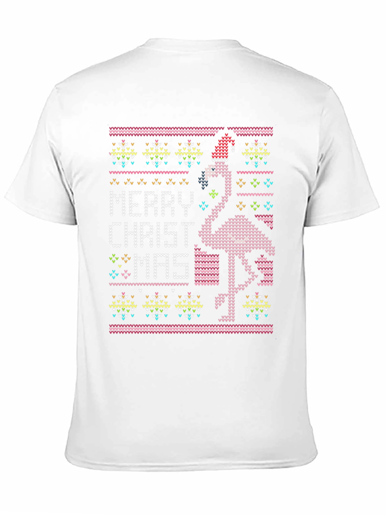 Merry Christ-Mas Flamingo Ugly Christmas Sweater T-Shirt