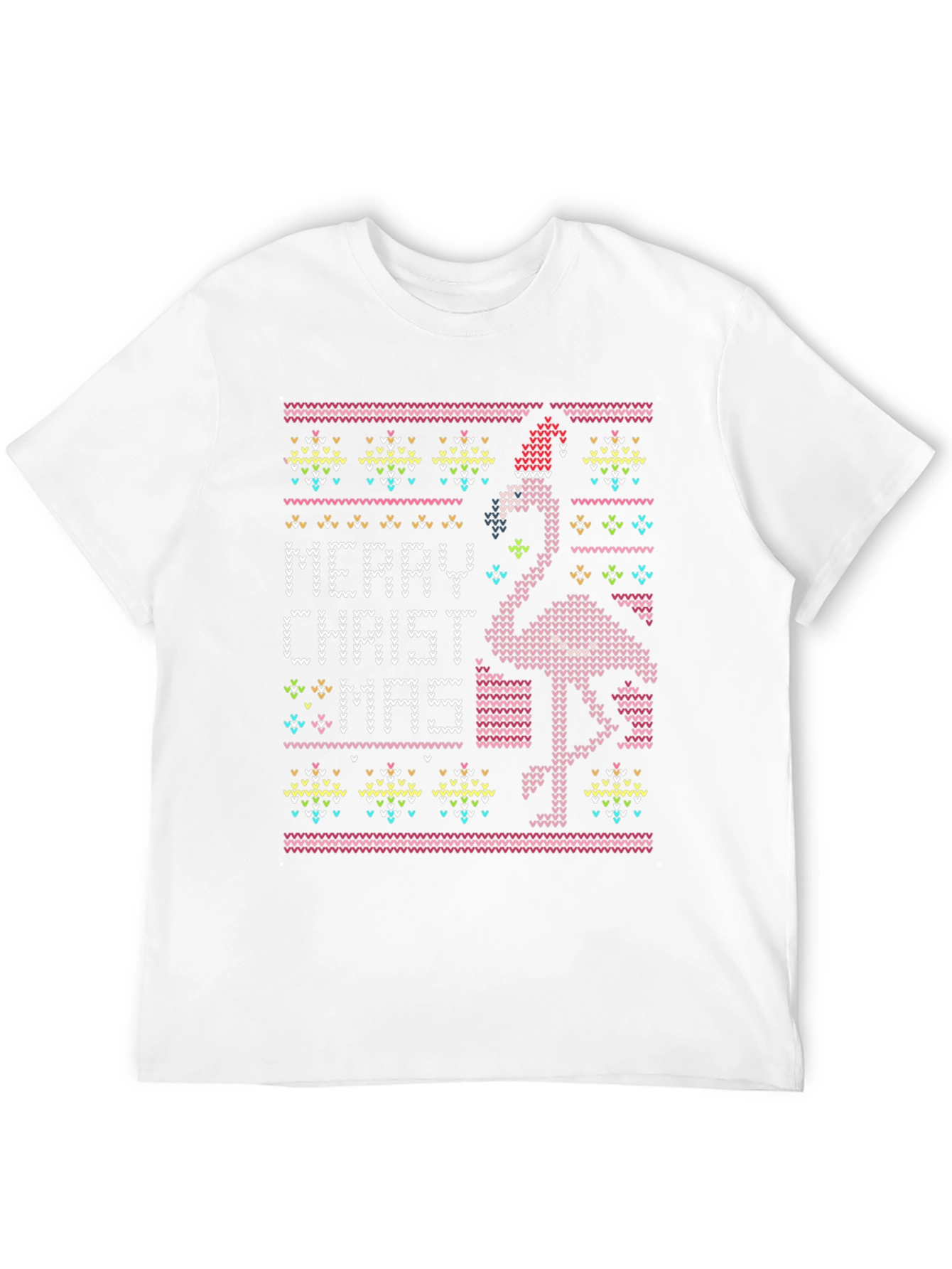 Merry Christ-Mas Flamingo Ugly Christmas Sweater T-Shirt