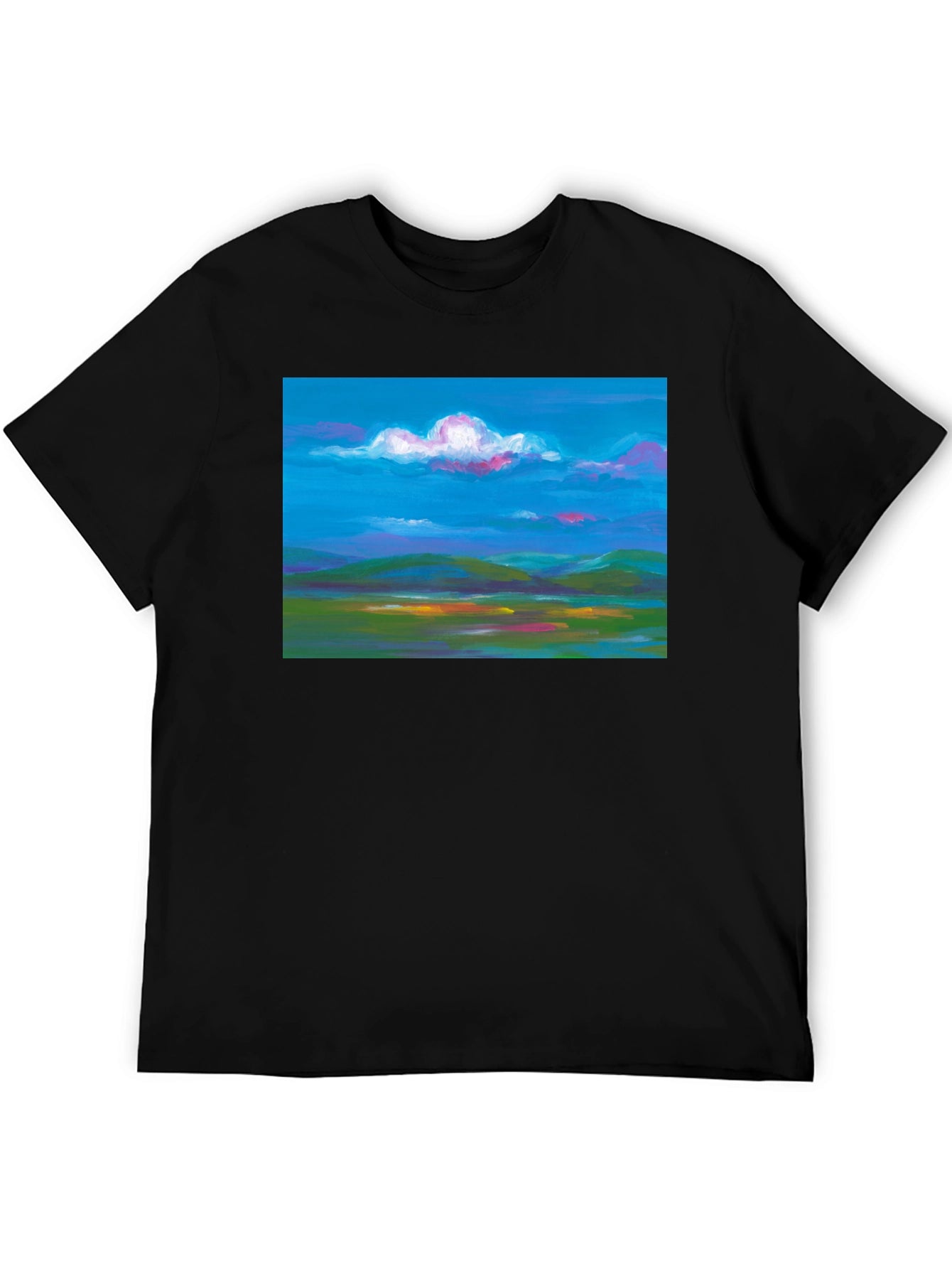 Vibrant Landscape Graphic Tee - Soft Cotton Comfort