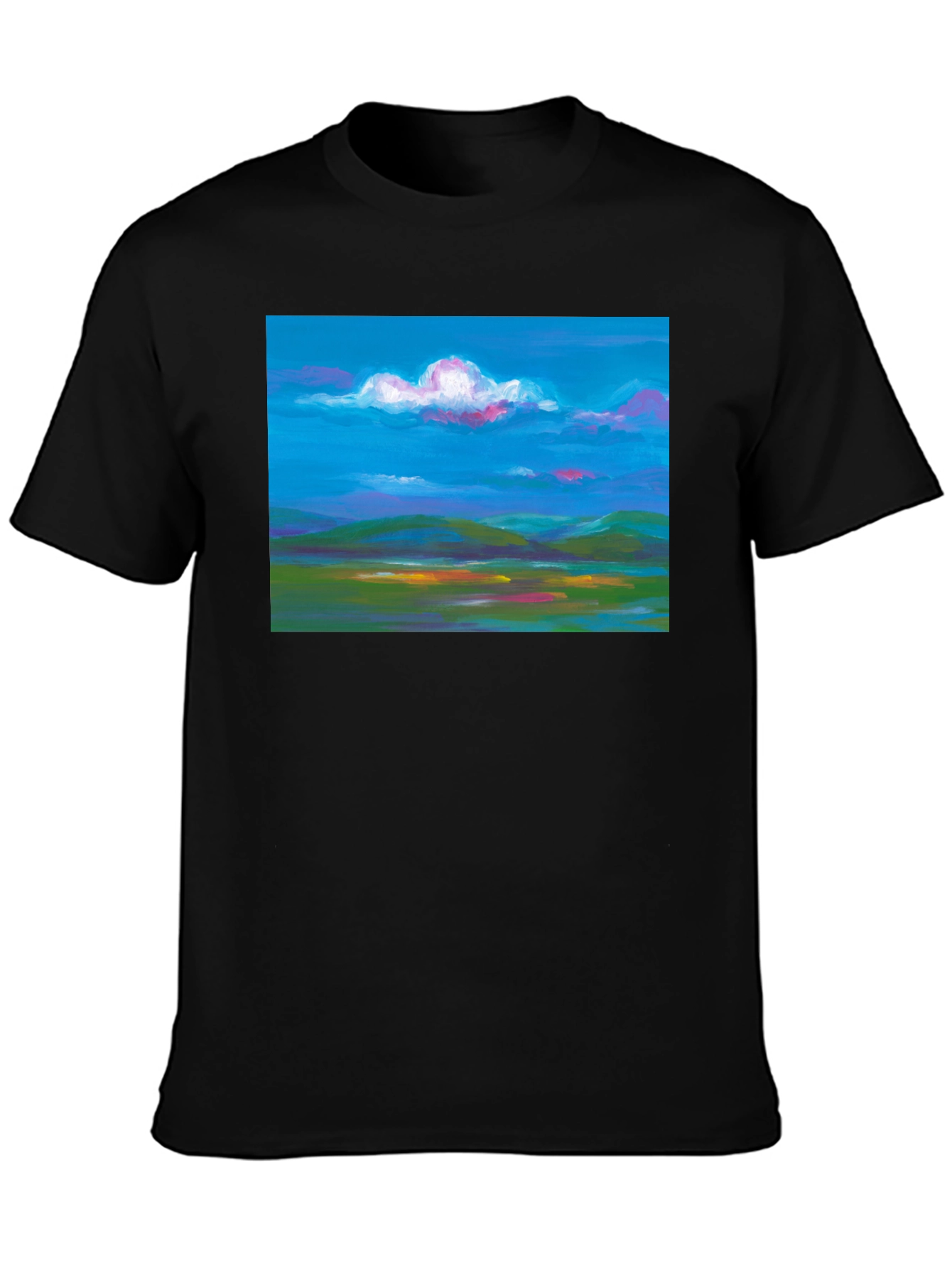 Vibrant Landscape Graphic Tee - Soft Cotton Comfort
