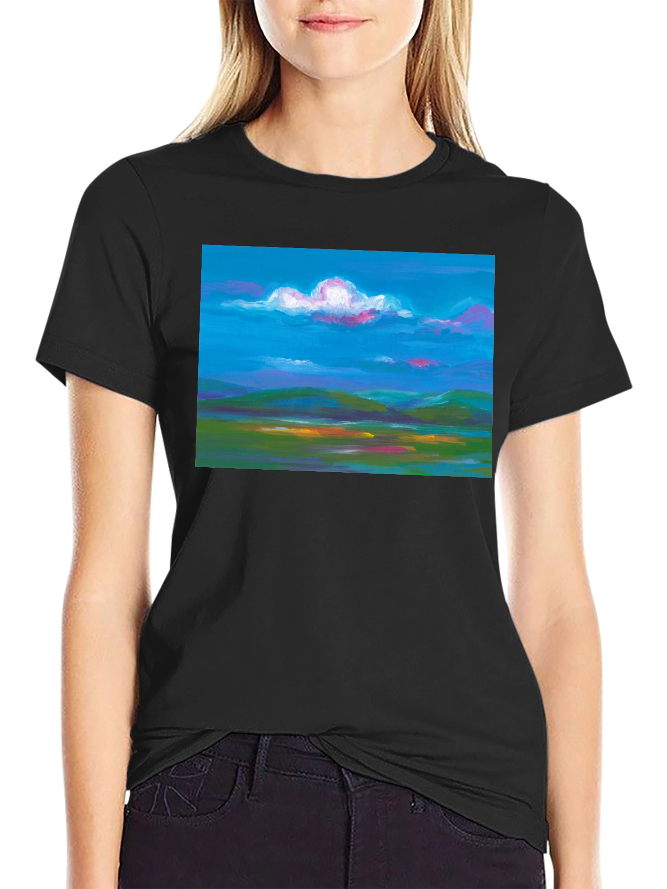 Vibrant Landscape Graphic Tee - Soft Cotton Comfort