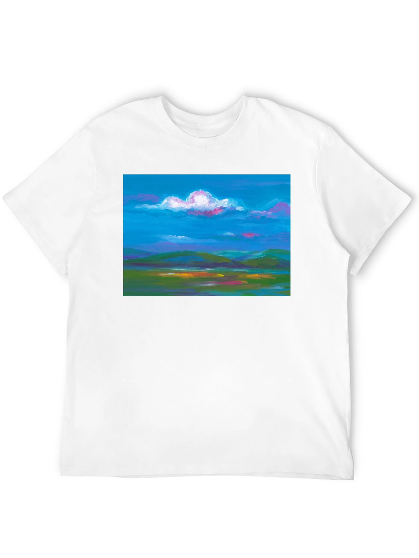 Vibrant Landscape Graphic Tee - Soft Cotton Comfort