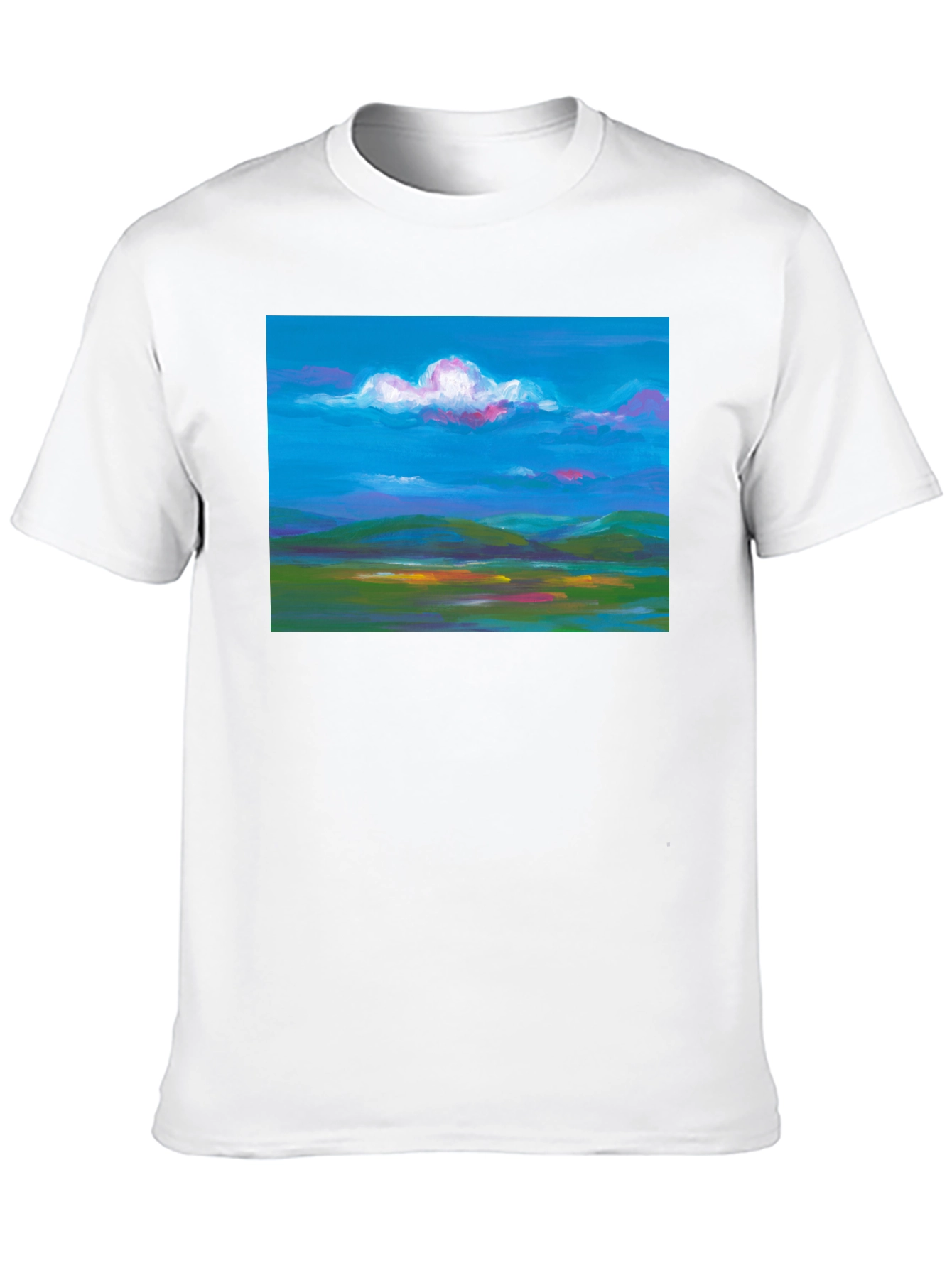 Vibrant Landscape Graphic Tee - Soft Cotton Comfort