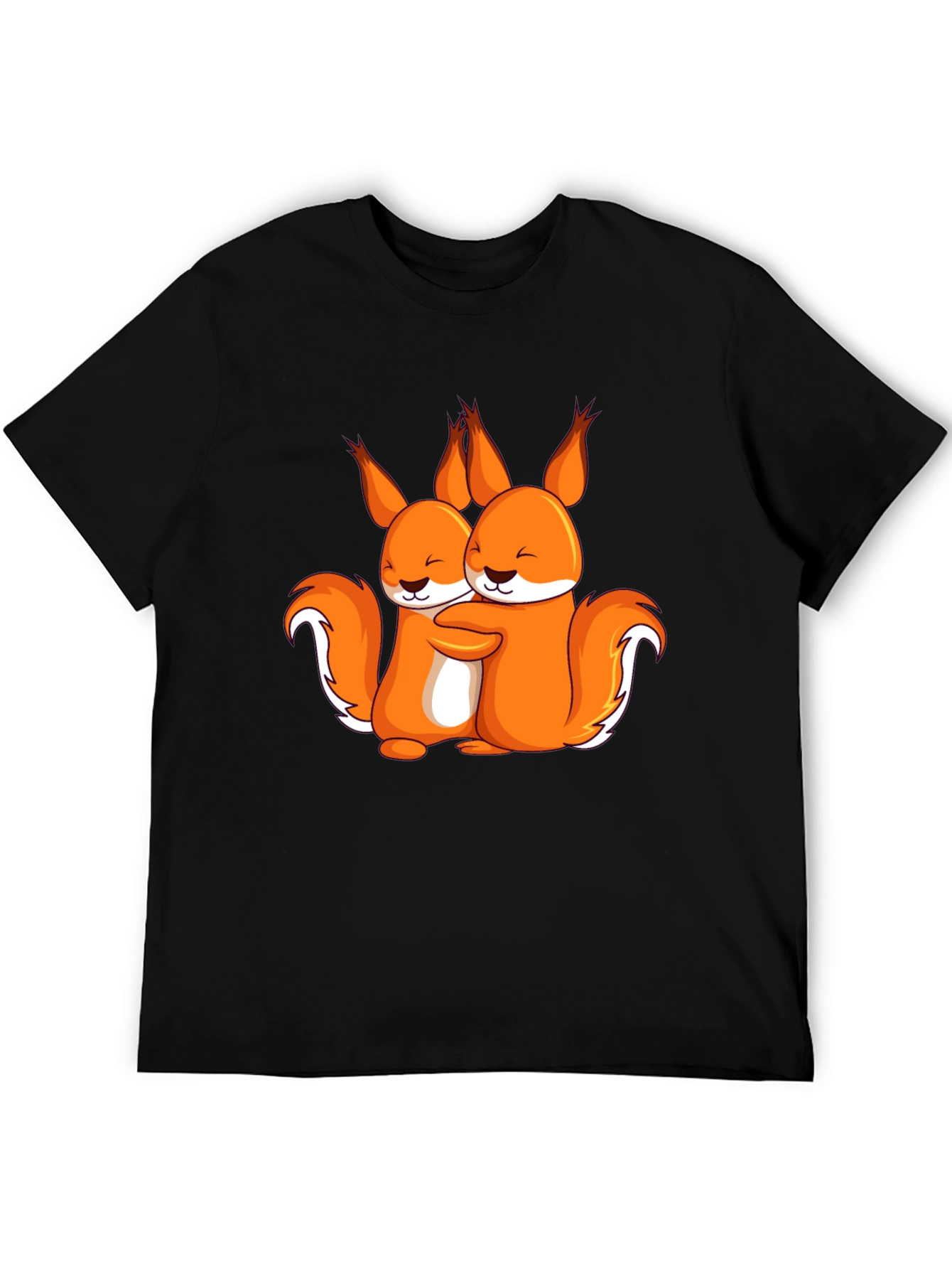 Squirrel Hug Graphic T-Shirt - Cute & Comfy