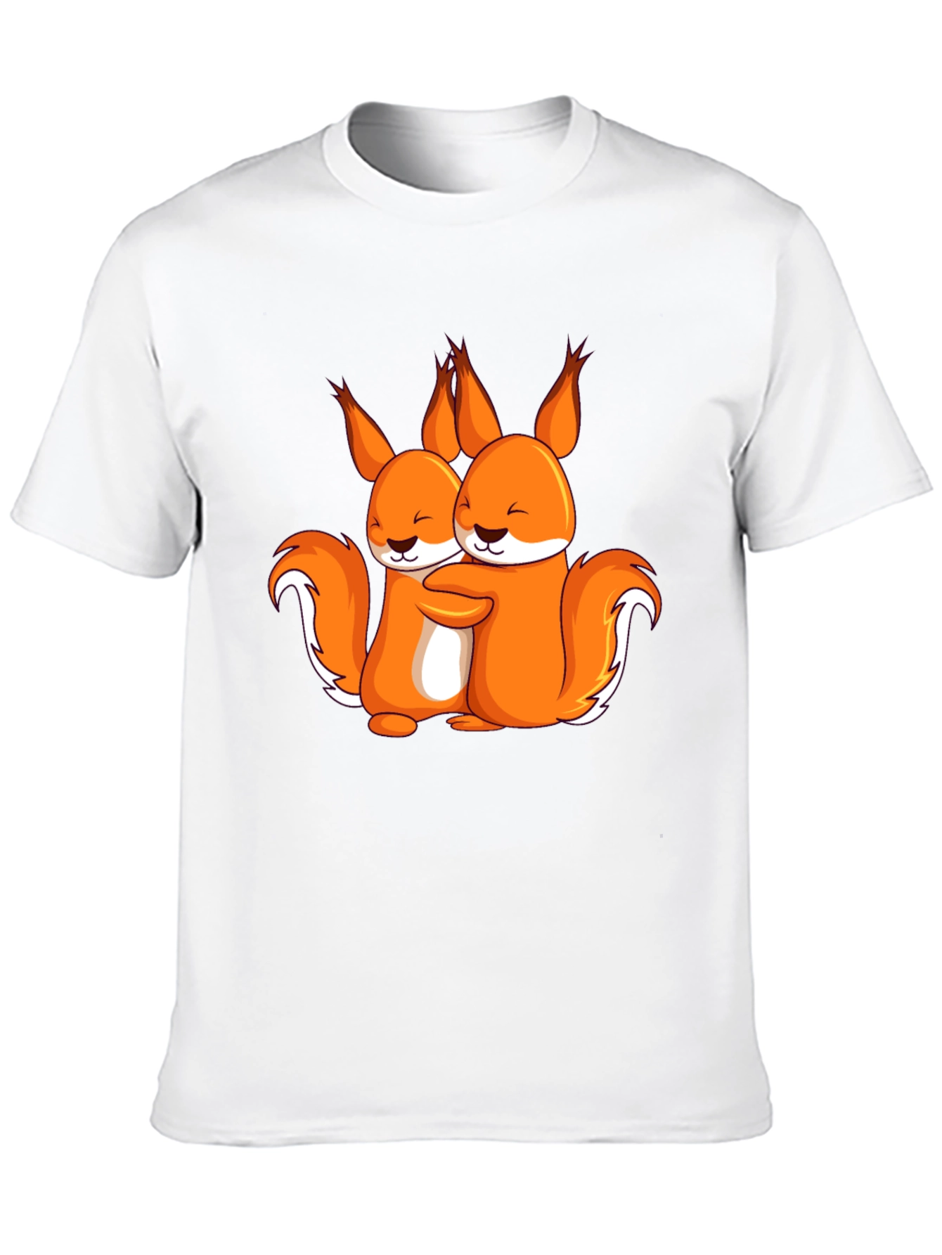 Squirrel Hug Graphic T-Shirt - Cute & Comfy