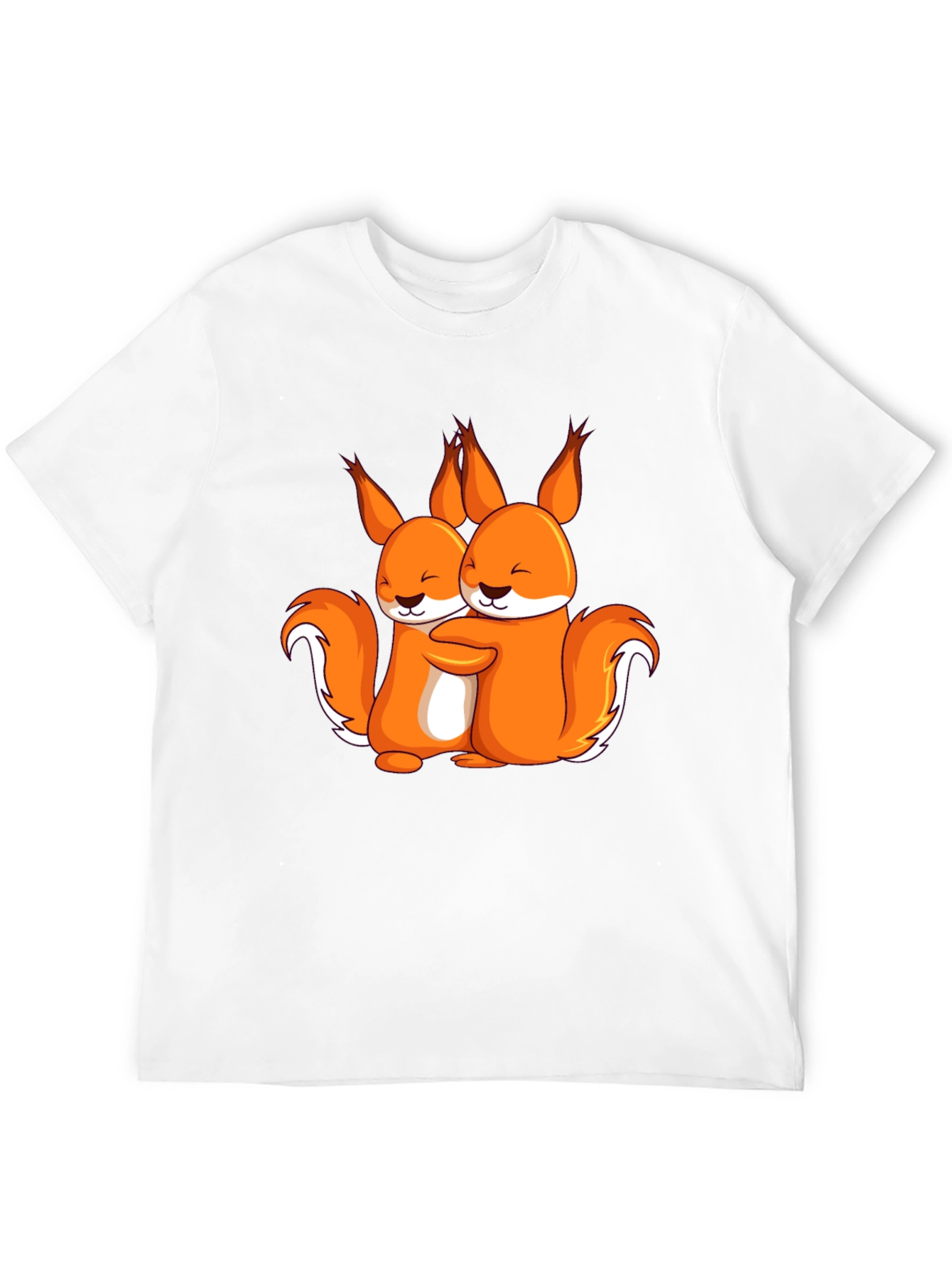 Squirrel Hug Graphic T-Shirt - Cute & Comfy