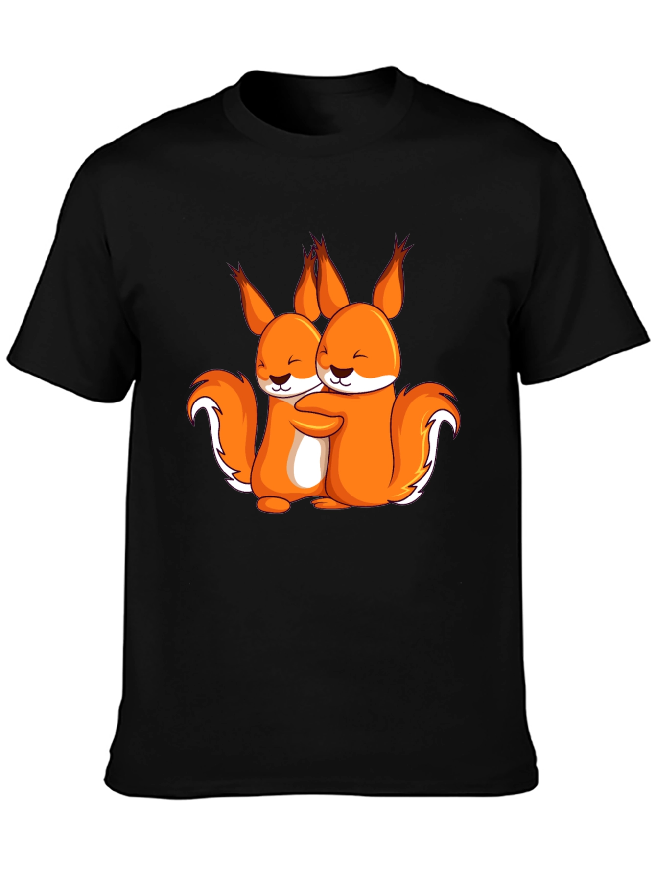 Squirrel Hug Graphic T-Shirt - Cute & Comfy