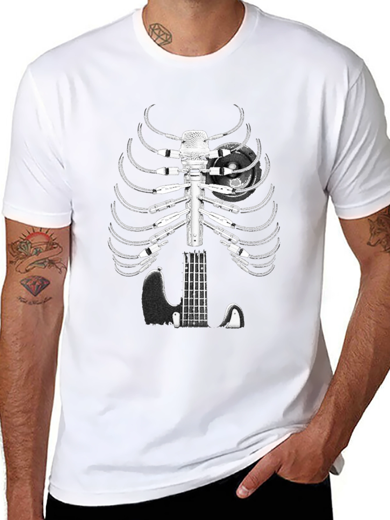 Music Skeleton T-Shirt: Rock Out in Style