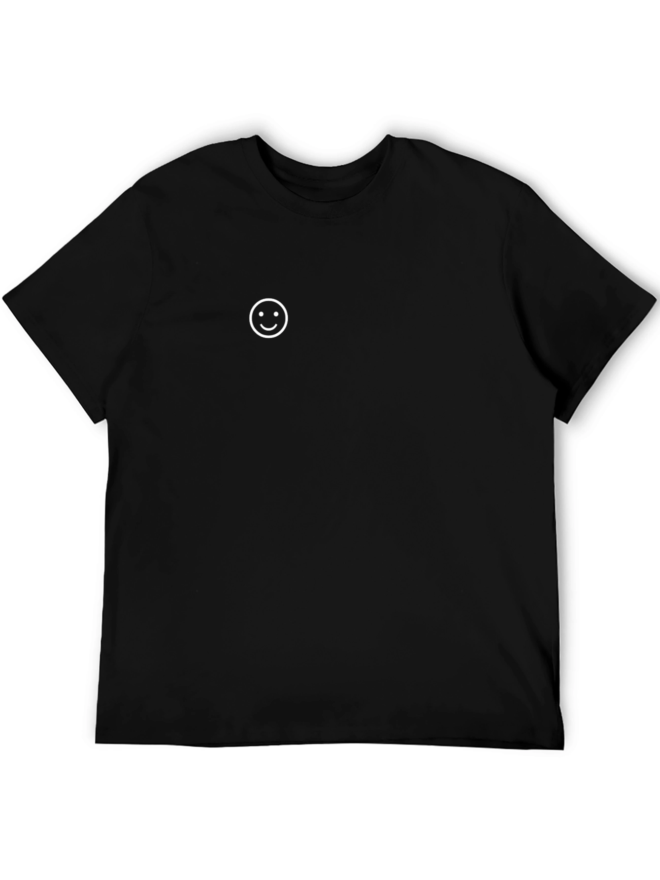 Smiley Face Graphic Black T-Shirt