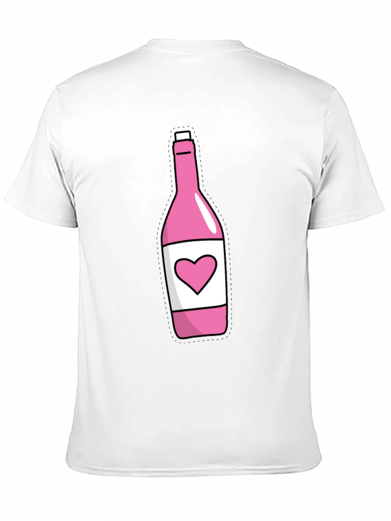 Pink Heart Bottle T-Shirt - Novelty Graphic Tee