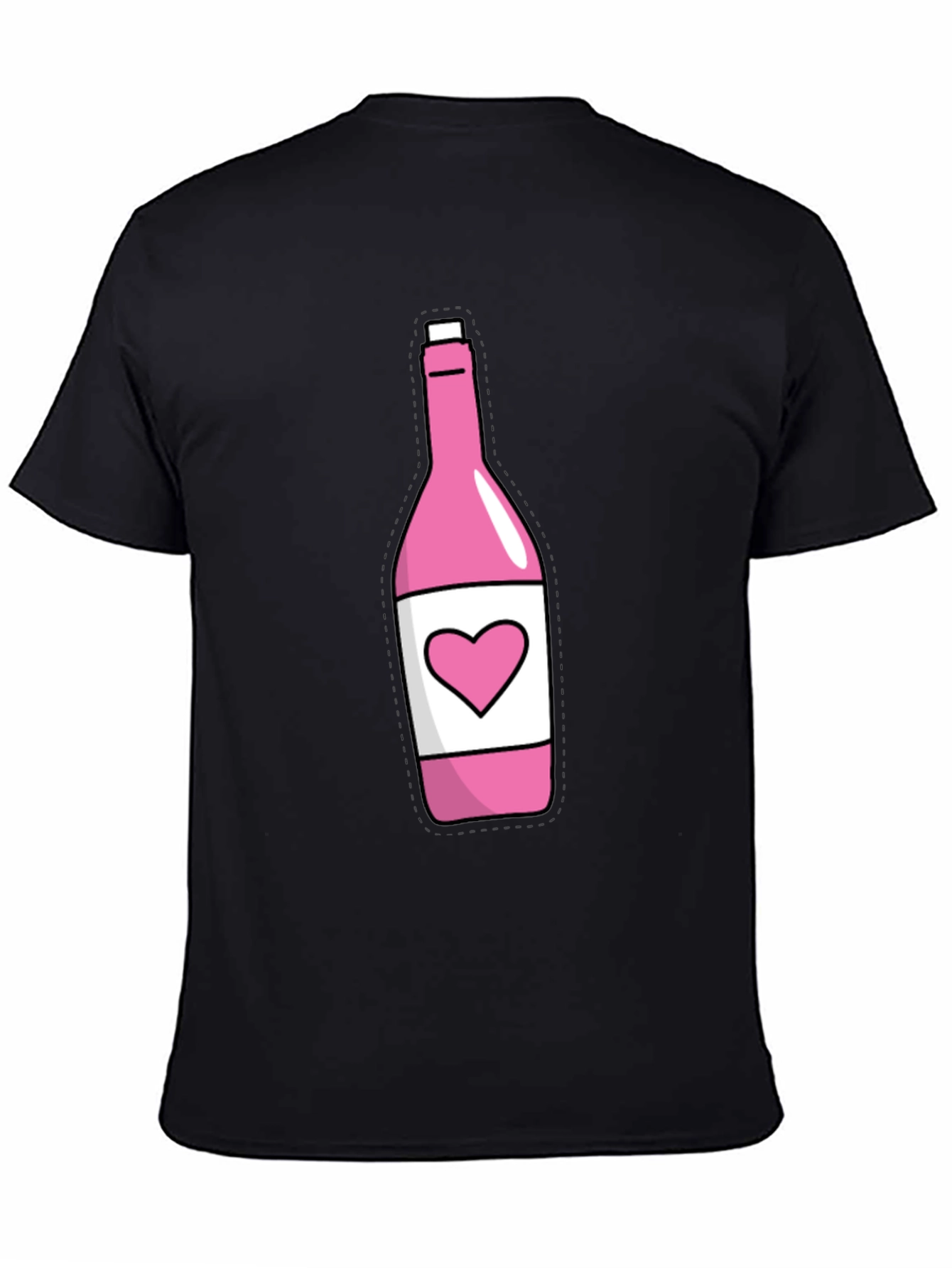 Pink Heart Bottle T-Shirt - Novelty Graphic Tee