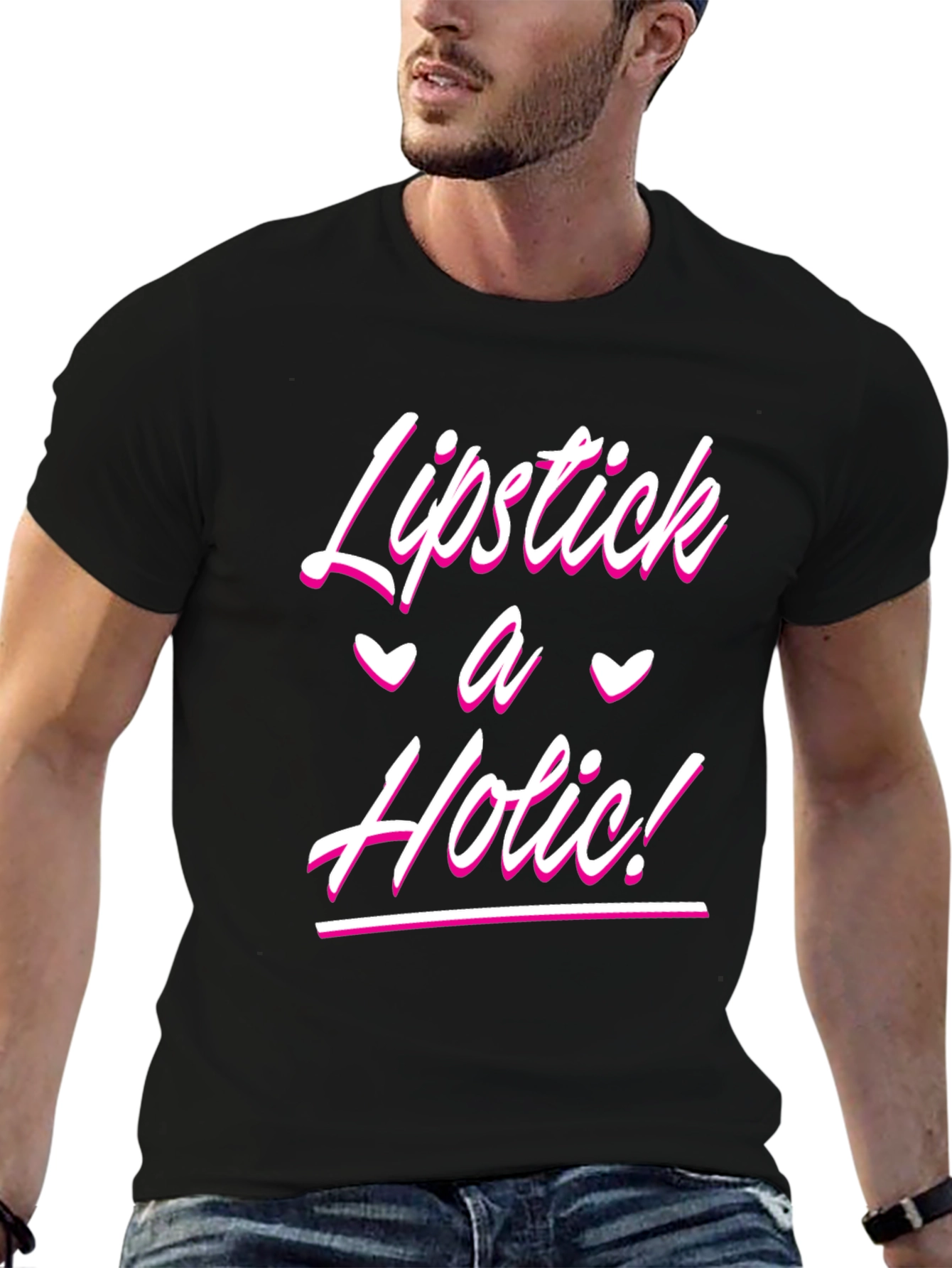 Lipstick A Holic! Black T-Shirt