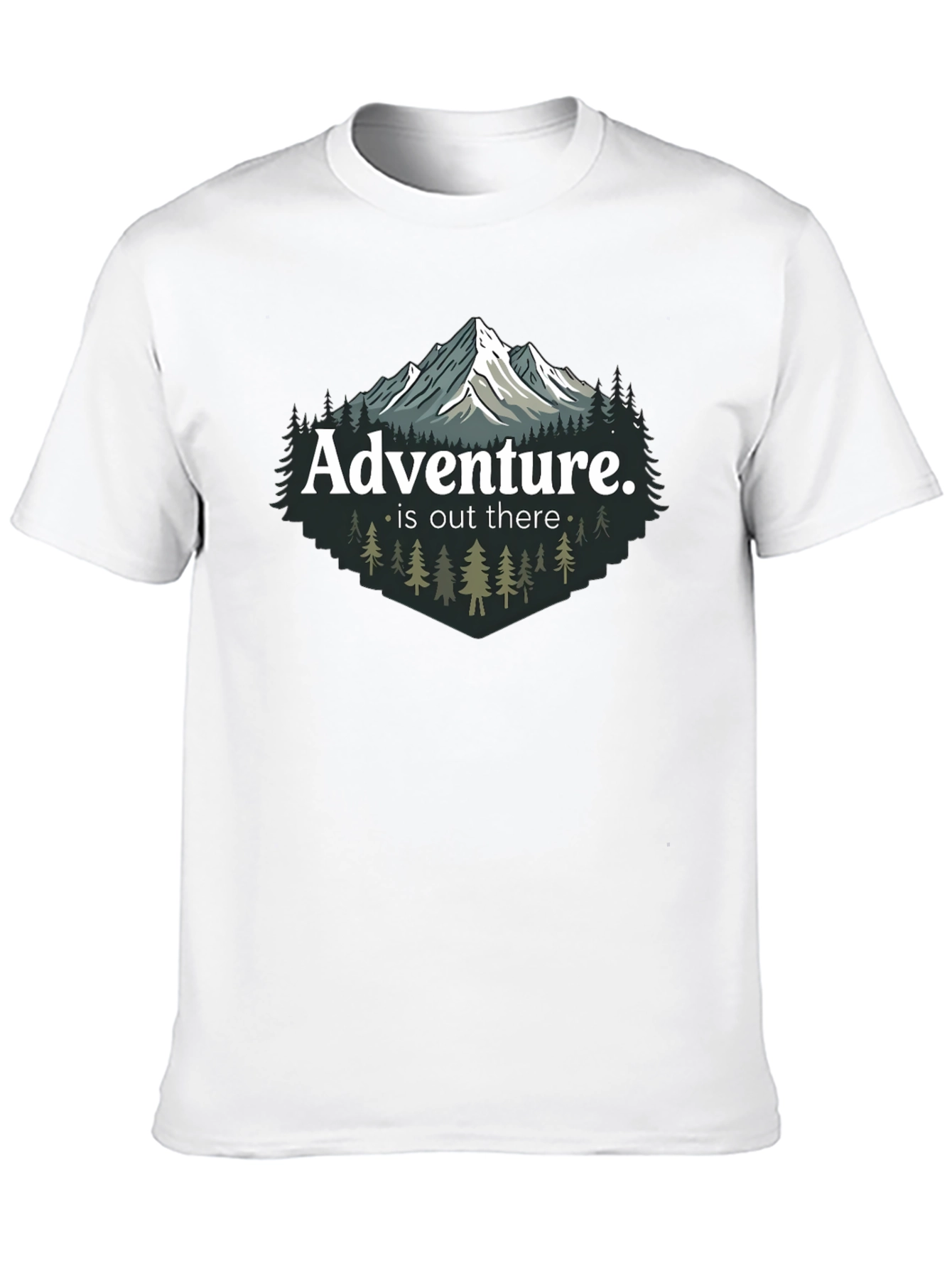 Adventure Awaits Graphic Tee - Mountain Scene Shirt