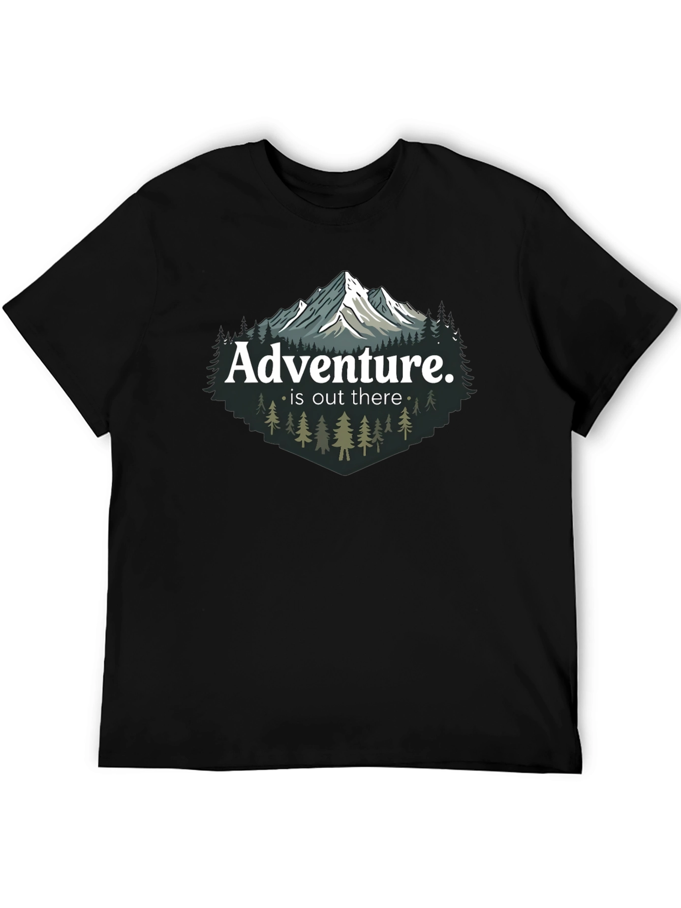 Adventure Awaits Graphic Tee - Mountain Scene Shirt