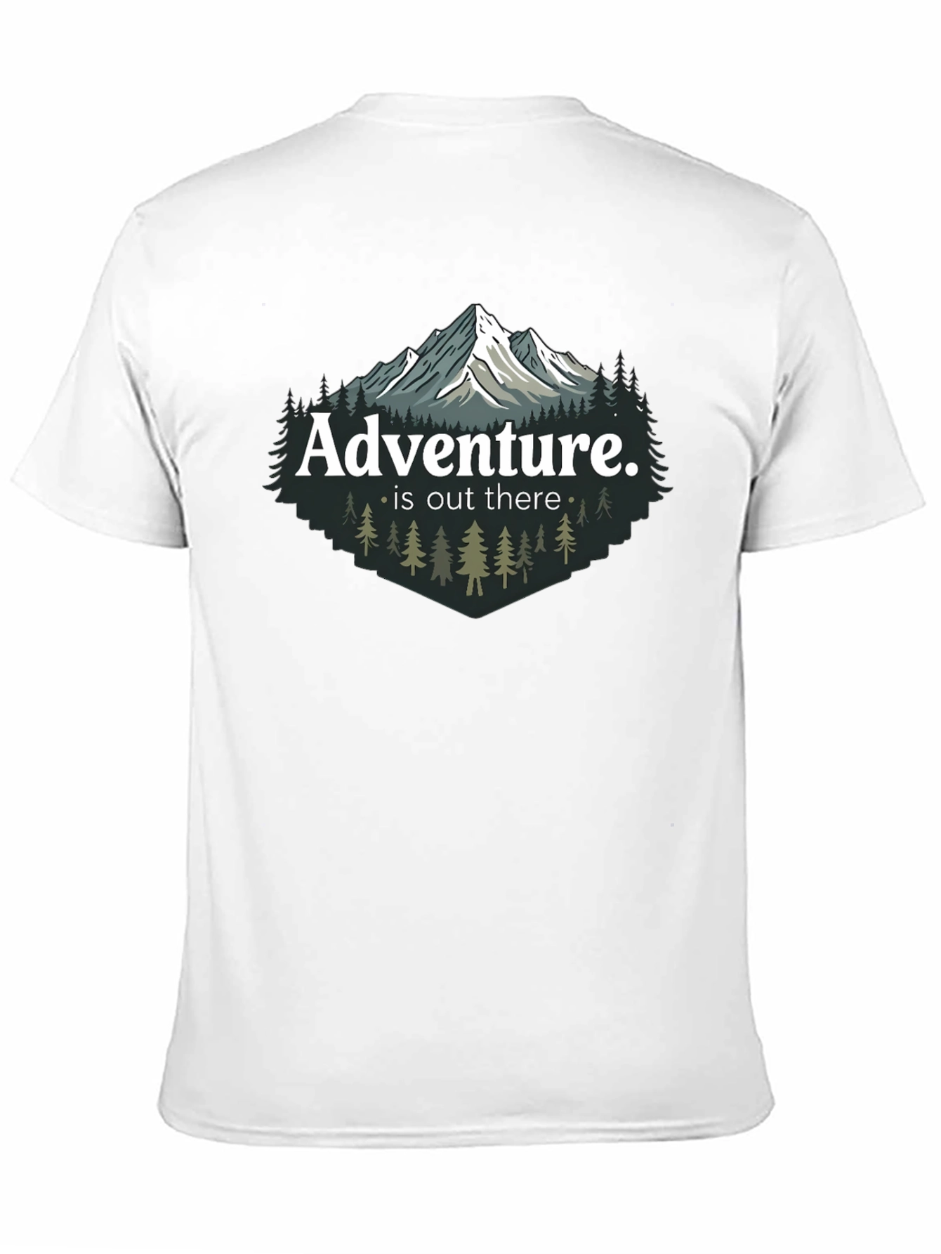 Adventure Awaits Graphic Tee - Mountain Scene Shirt