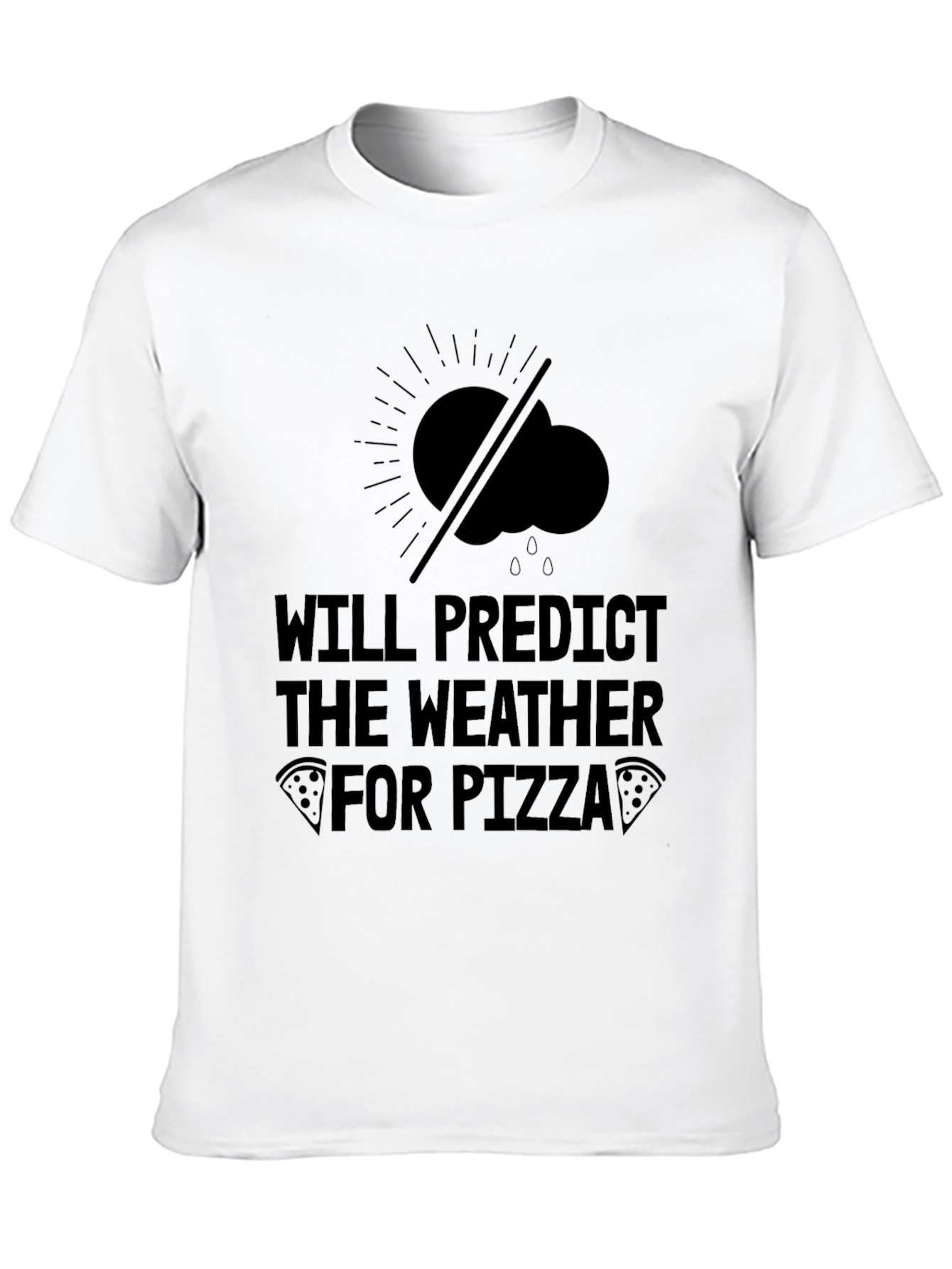 Weather for Pizza Black T-Shirt
