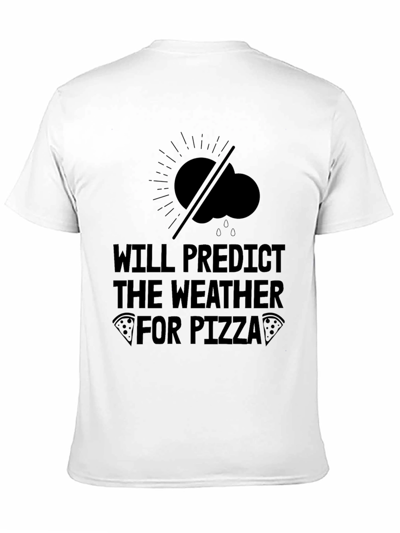 Weather for Pizza Black T-Shirt