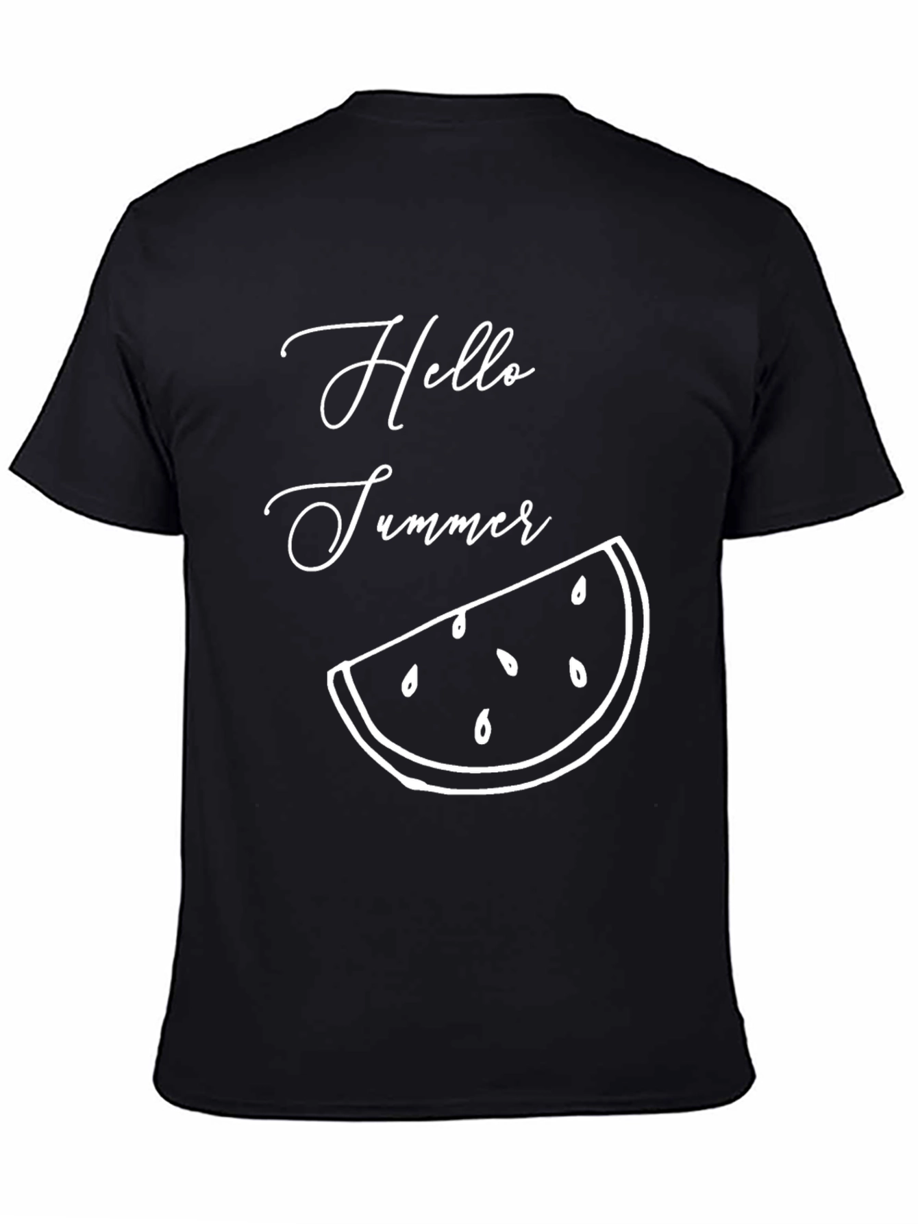 Hello Summer Graphic T-Shirt - Black
