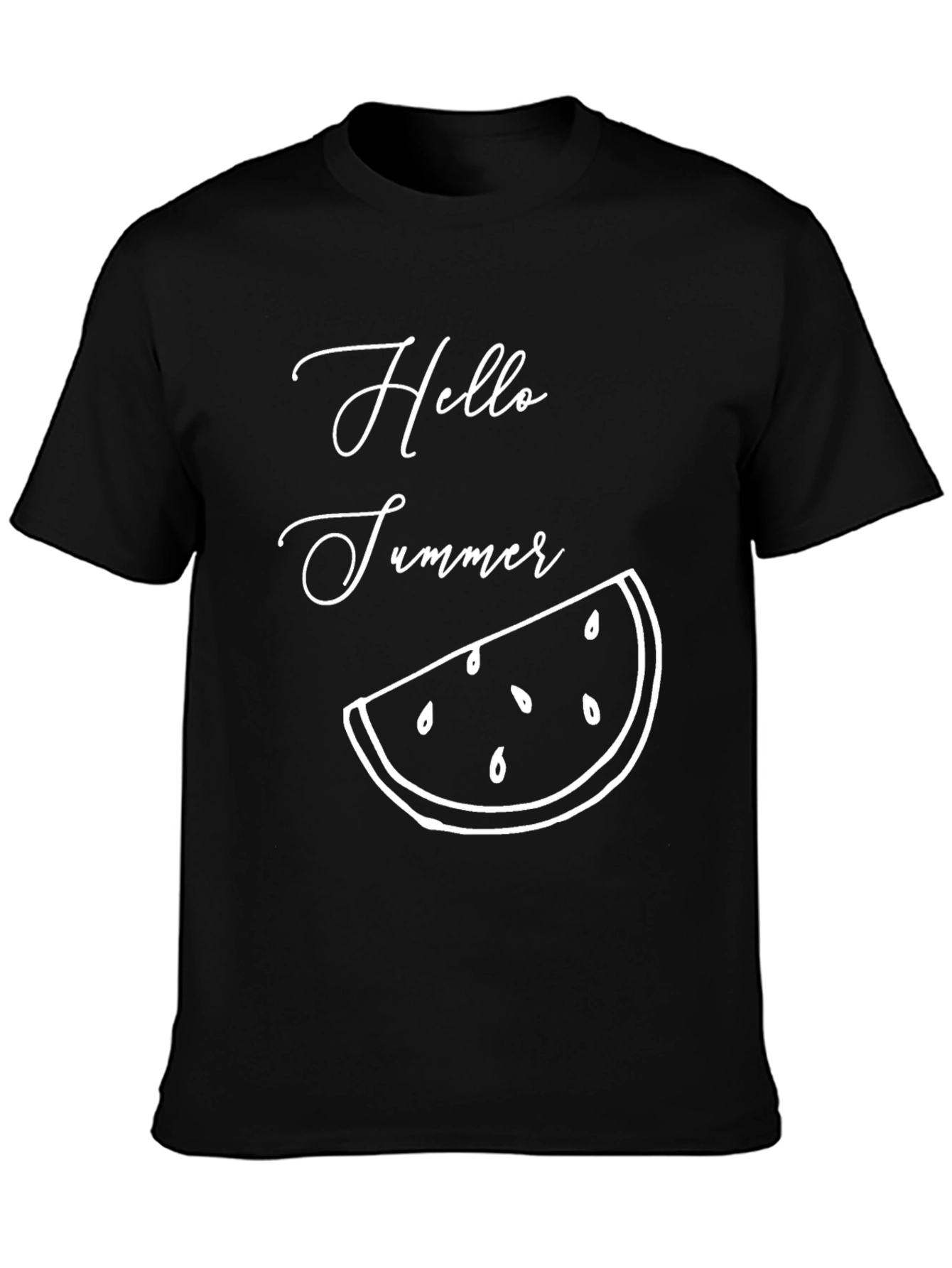 Hello Summer Graphic T-Shirt - Black