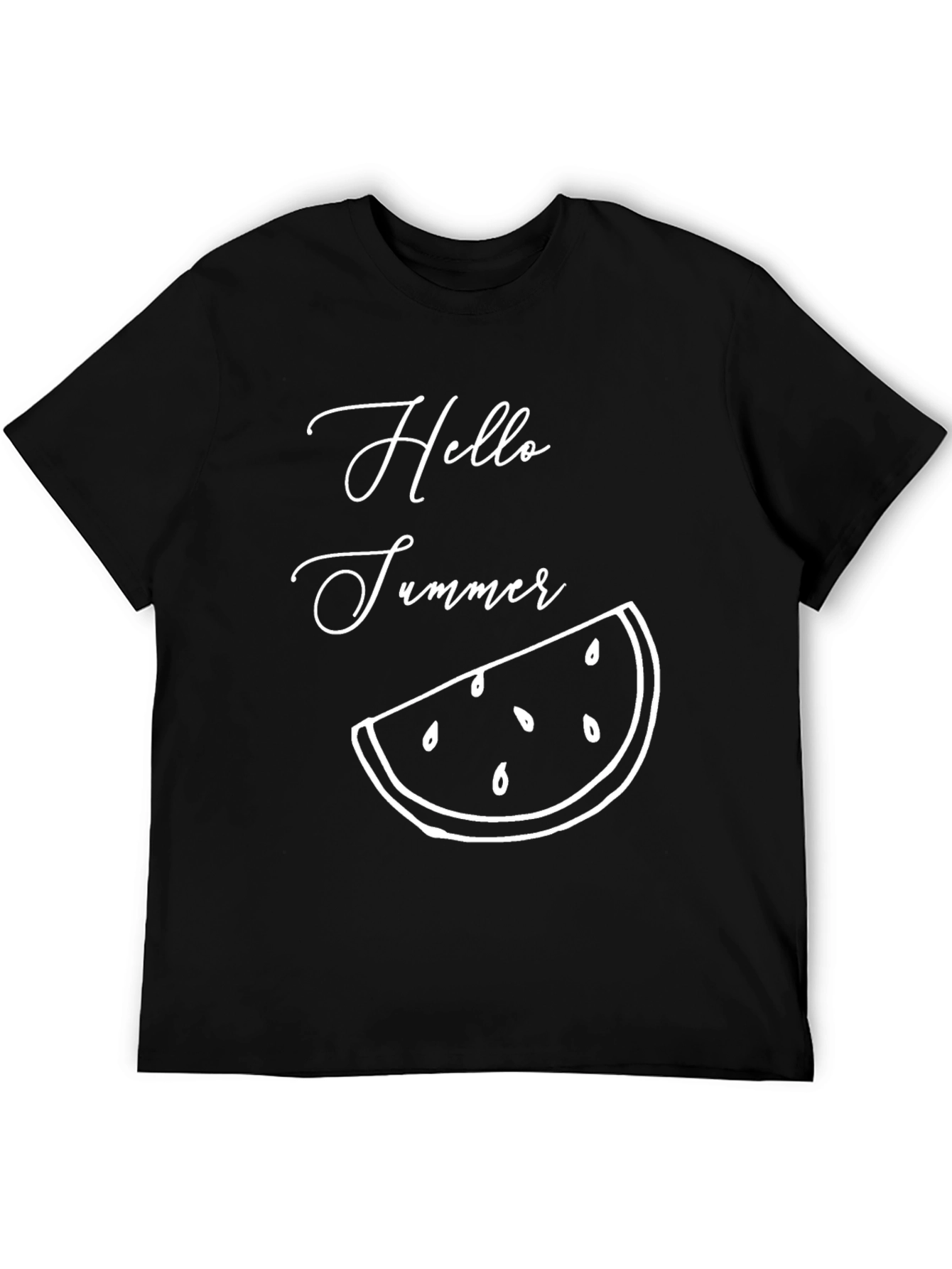 Hello Summer Graphic T-Shirt - Black