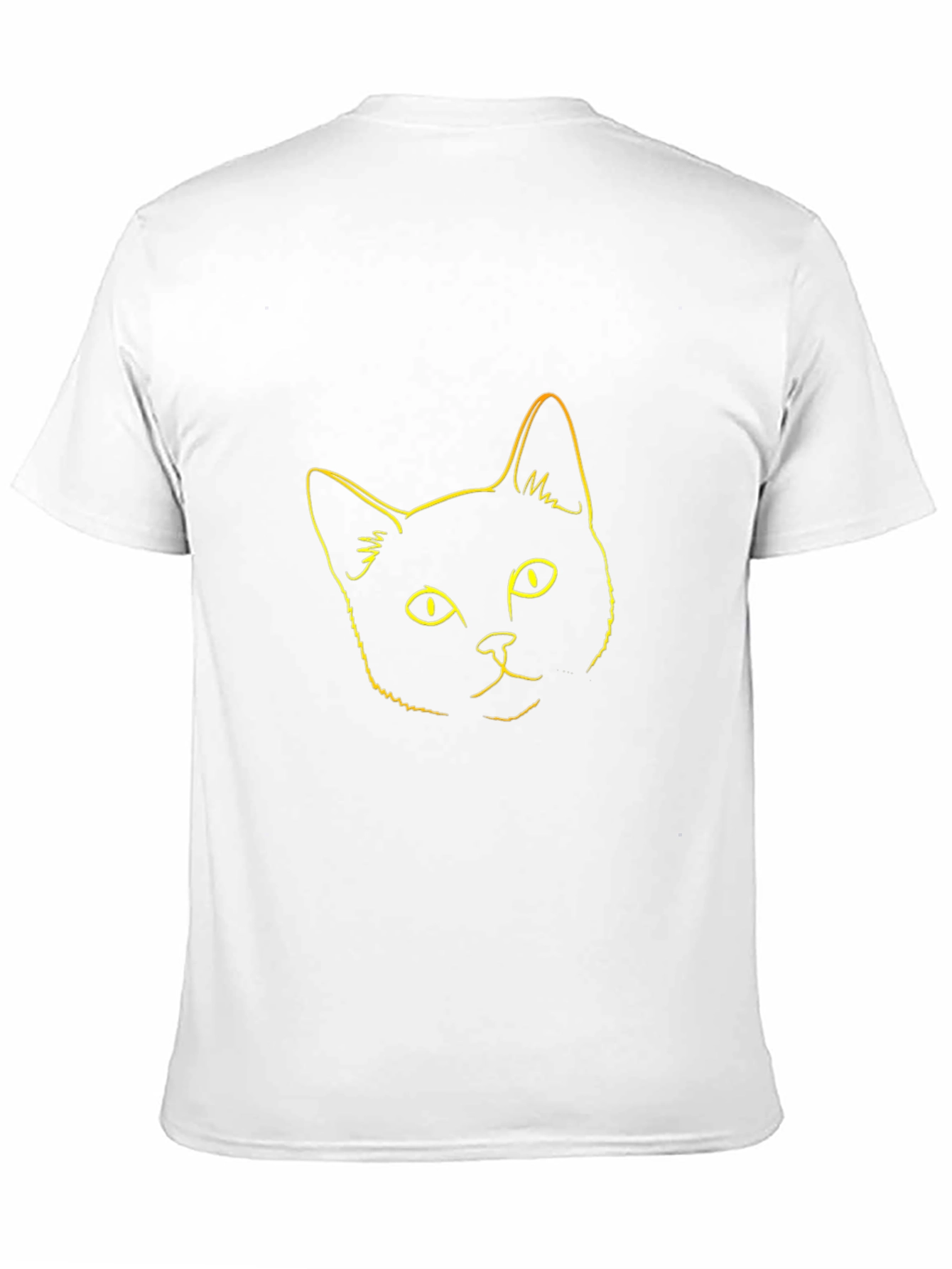 Cool Cat Outline Graphic Tee - Black
