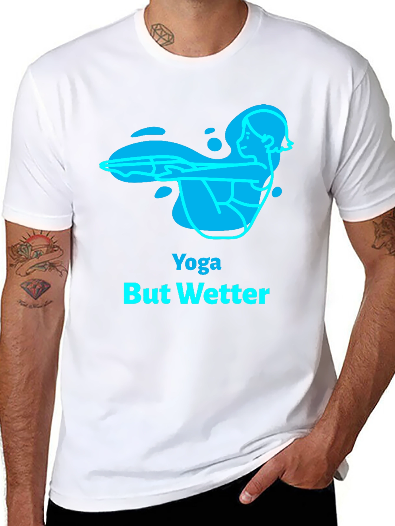 Yoga But Wetter Black T-Shirt